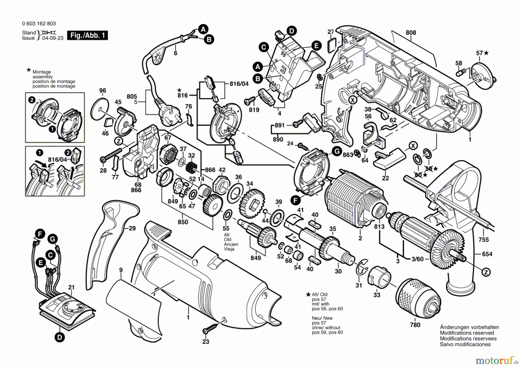  Bosch Werkzeug Schlagbohrmaschine PSB 750-2 RPE Seite 1