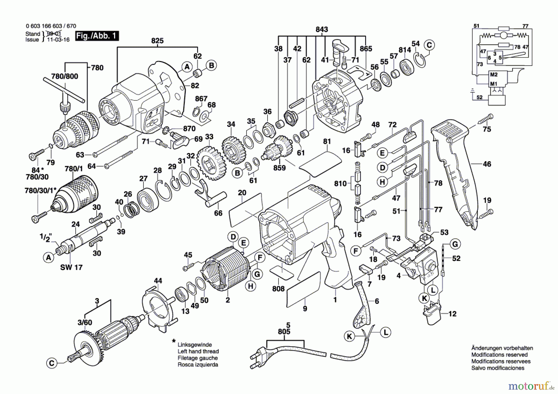  Bosch Werkzeug Schlagbohrmaschine CSB 700-2 RE Seite 1