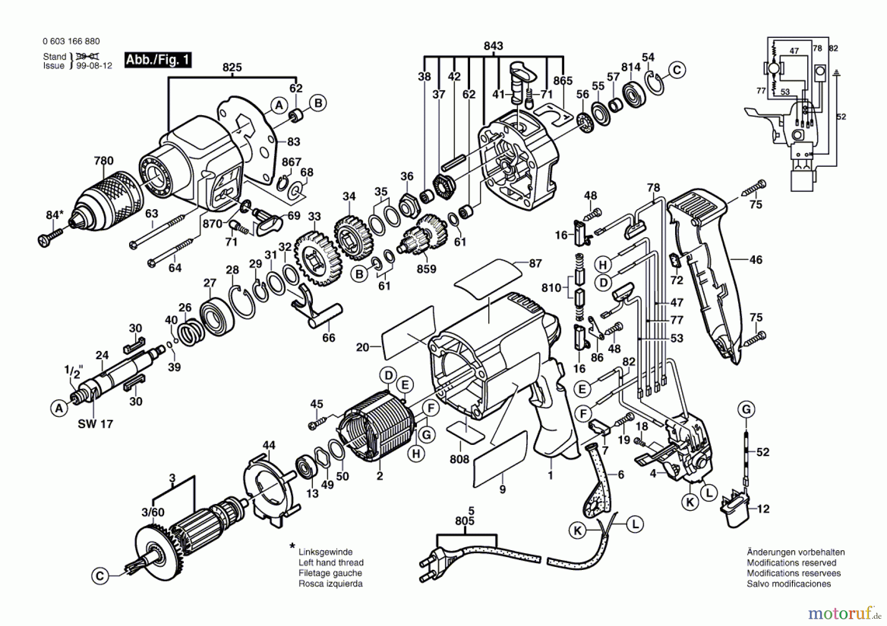  Bosch Werkzeug Schlagbohrmaschine CSB 850-2 RCE Seite 1