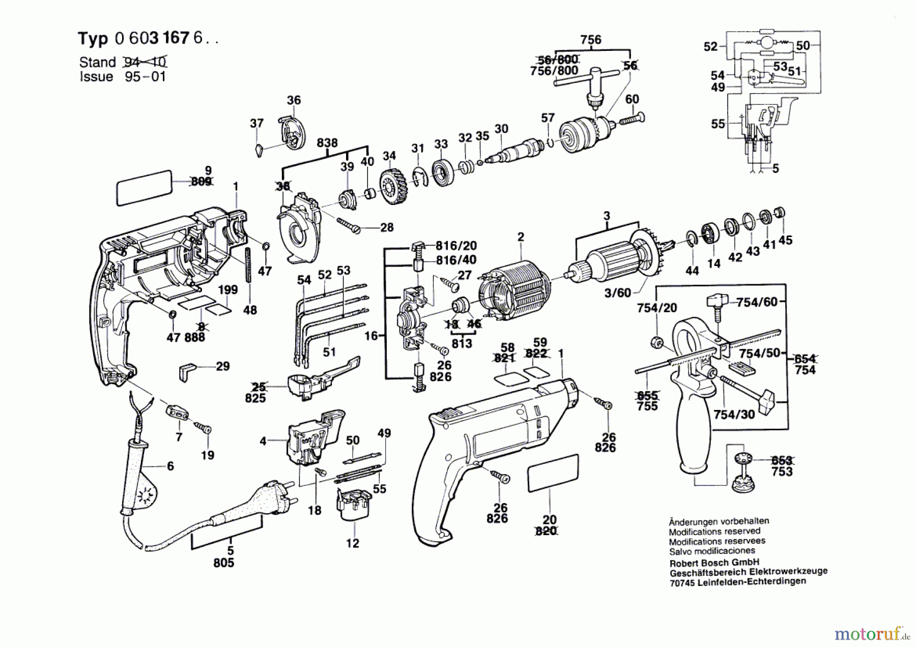  Bosch Werkzeug Schlagbohrmaschine CSB 550 RE Seite 1