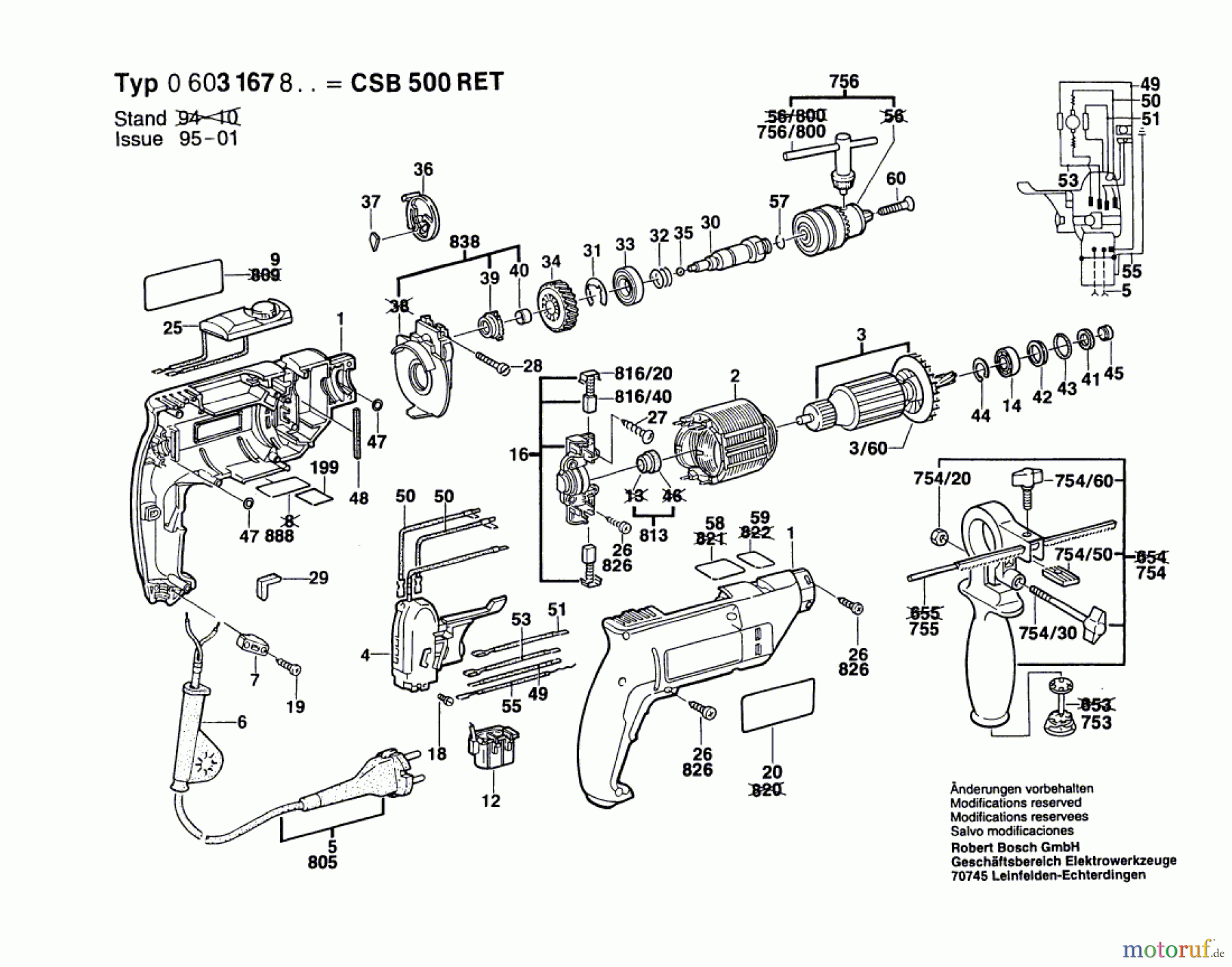  Bosch Werkzeug Schlagbohrmaschine CSB 500 RET Seite 1