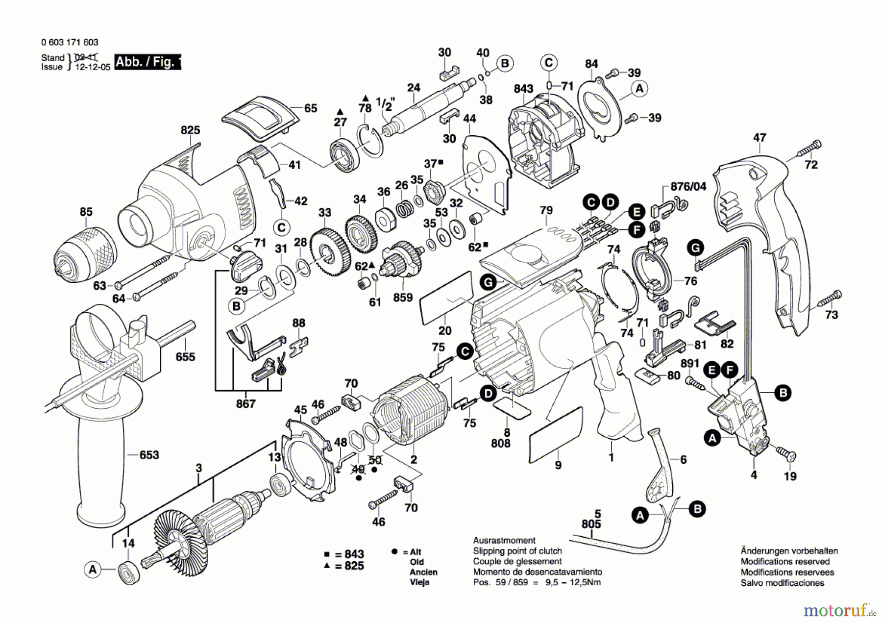  Bosch Werkzeug Schlagbohrmaschine PSB 1000-2 RE Seite 1