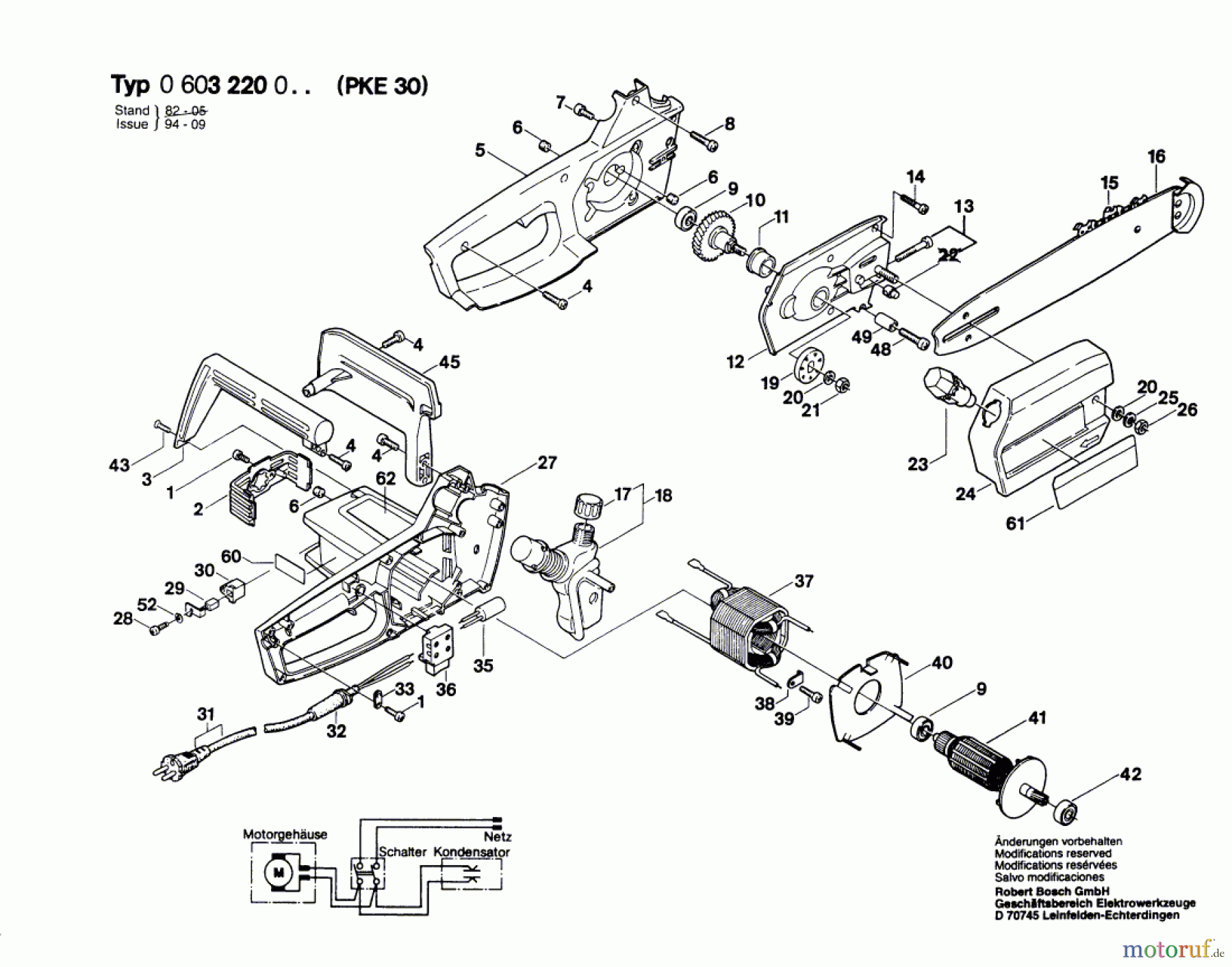  Bosch Werkzeug Hw-Handkettensäge PKE 30 Seite 1