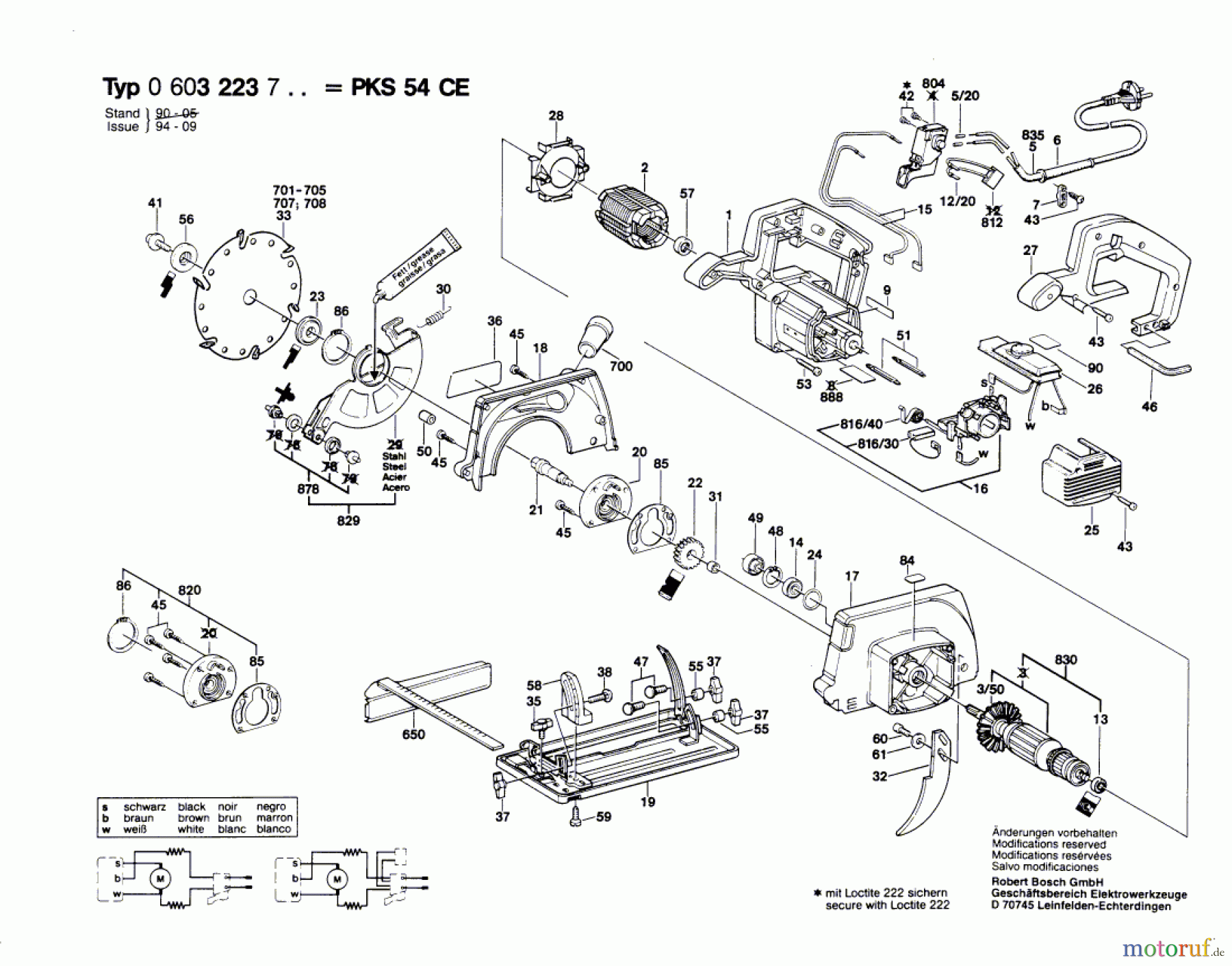  Bosch Werkzeug Handkreissäge PKS 54 CE Seite 1