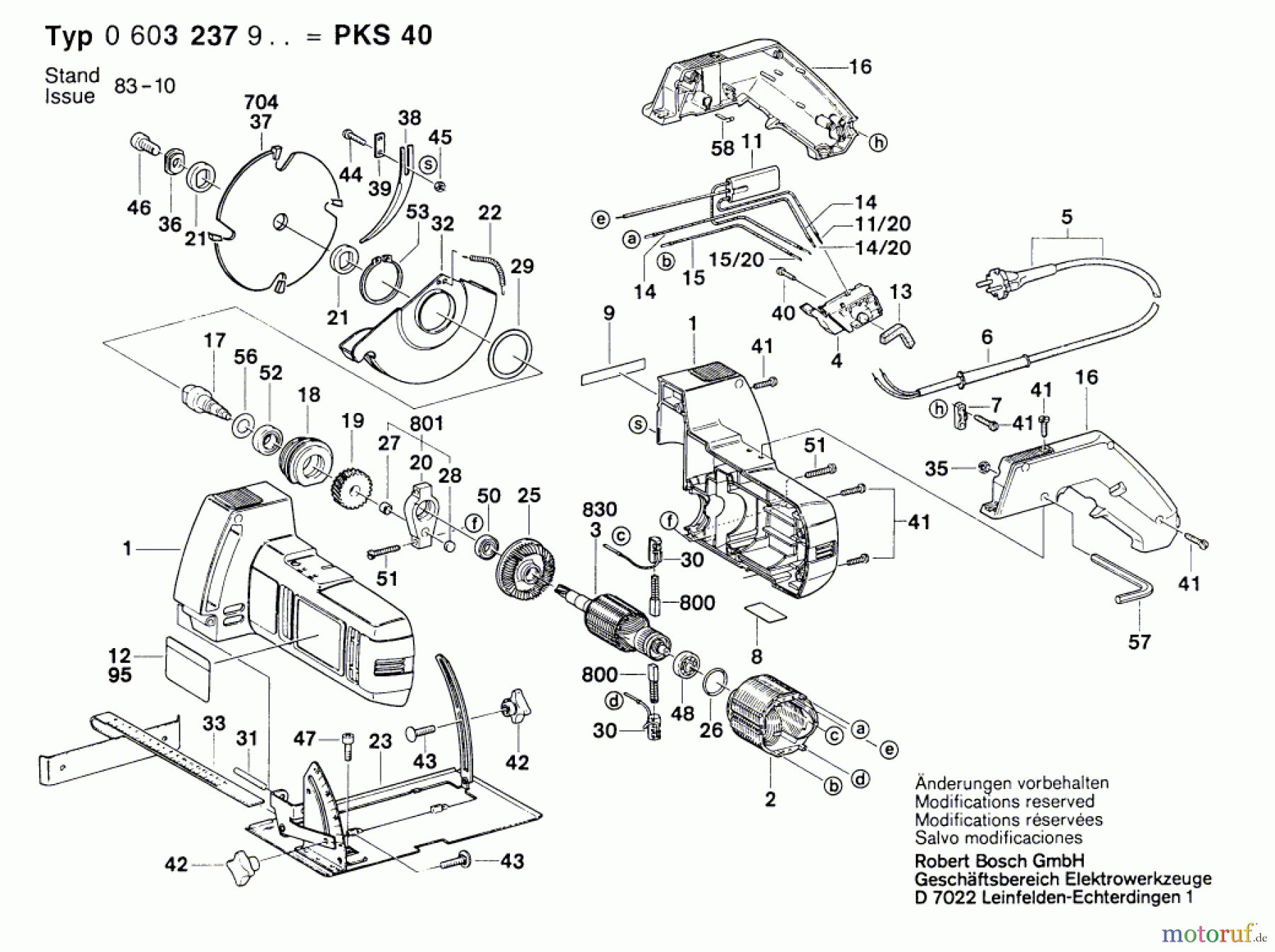  Bosch Werkzeug Handkreissäge PKS 40 Seite 1