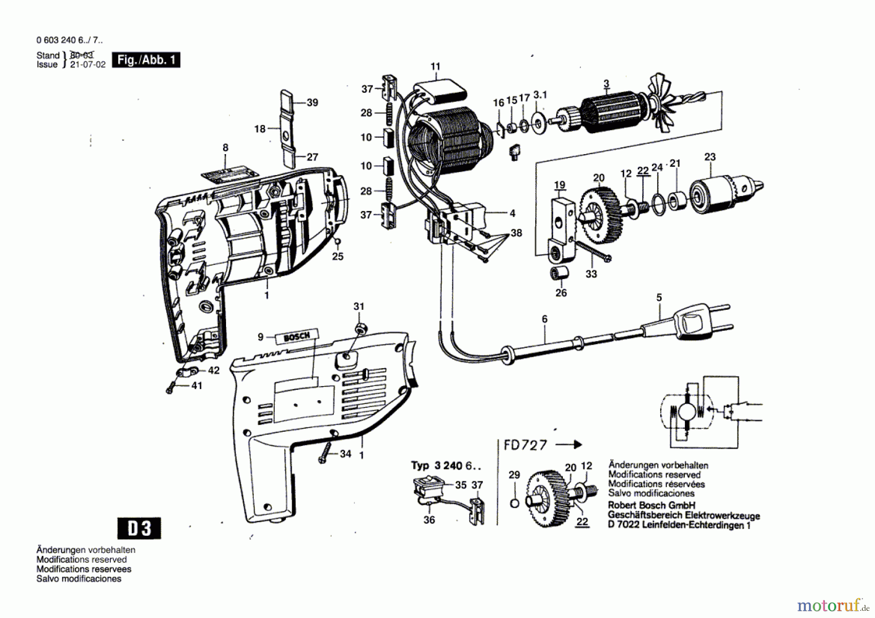  Bosch Werkzeug Schlagbohrmaschine P 120 SB Seite 1