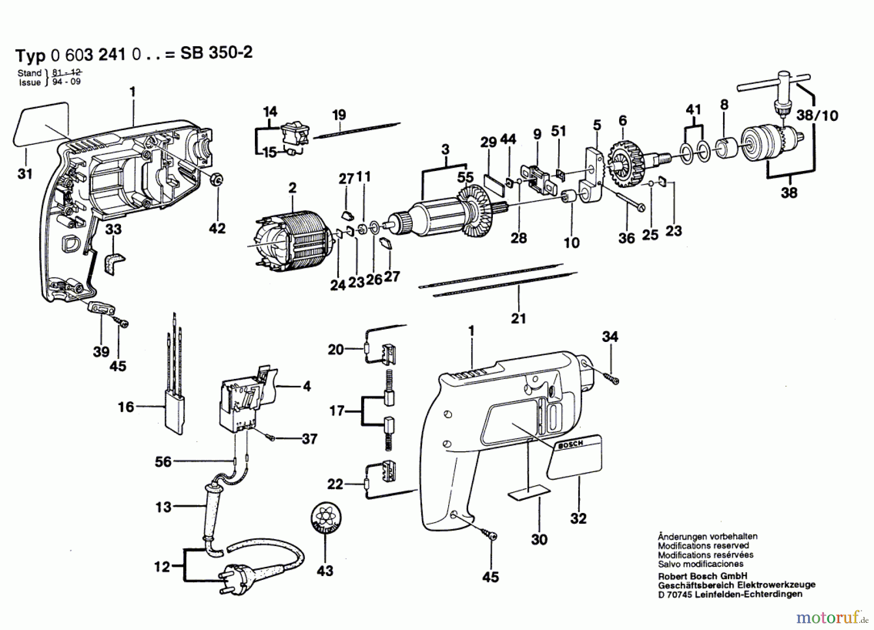  Bosch Werkzeug Schlagbohrmaschine SB 350-2 Seite 1