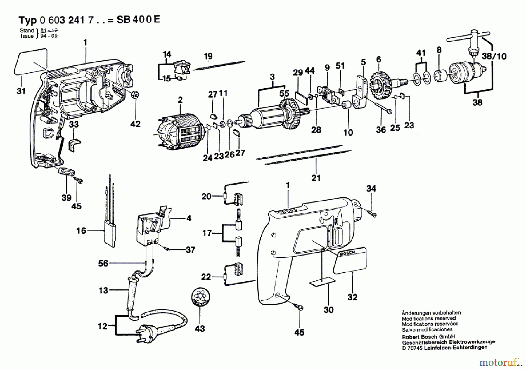  Bosch Werkzeug Schlagbohrmaschine SB 400-E Seite 1
