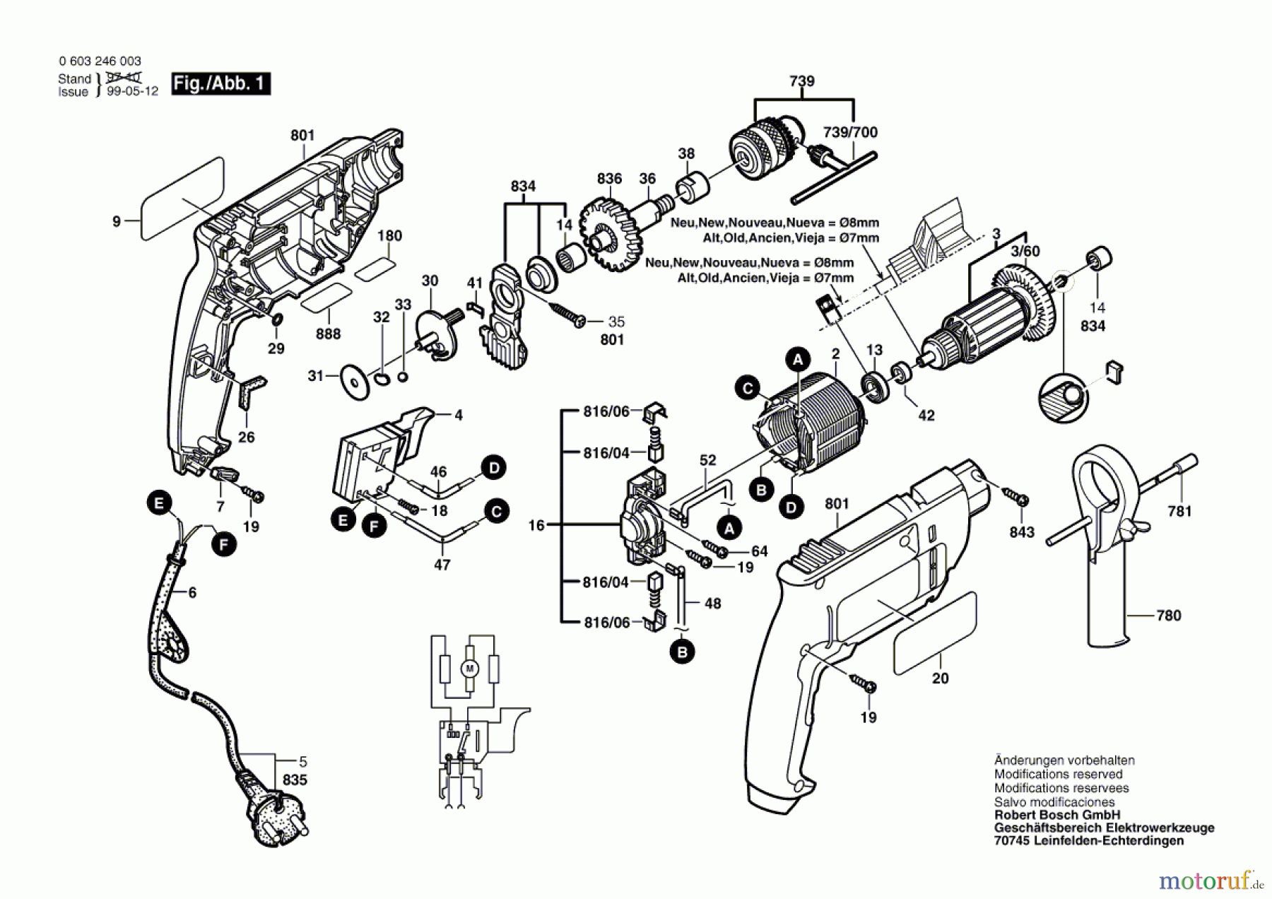  Bosch Werkzeug Schlagbohrmaschine PSB 400-2 Seite 1