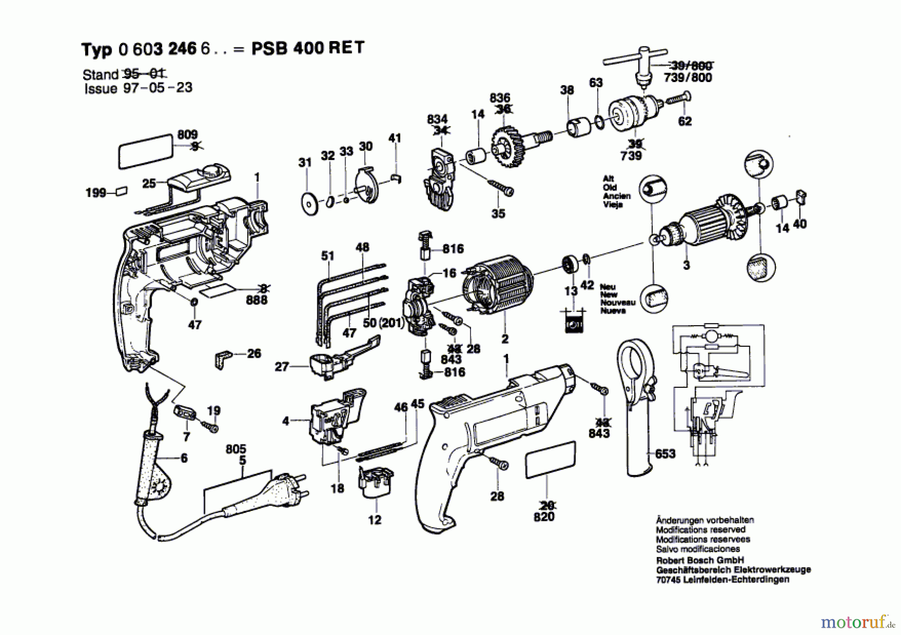  Bosch Werkzeug Schlagbohrmaschine PSB 400 RET Seite 1