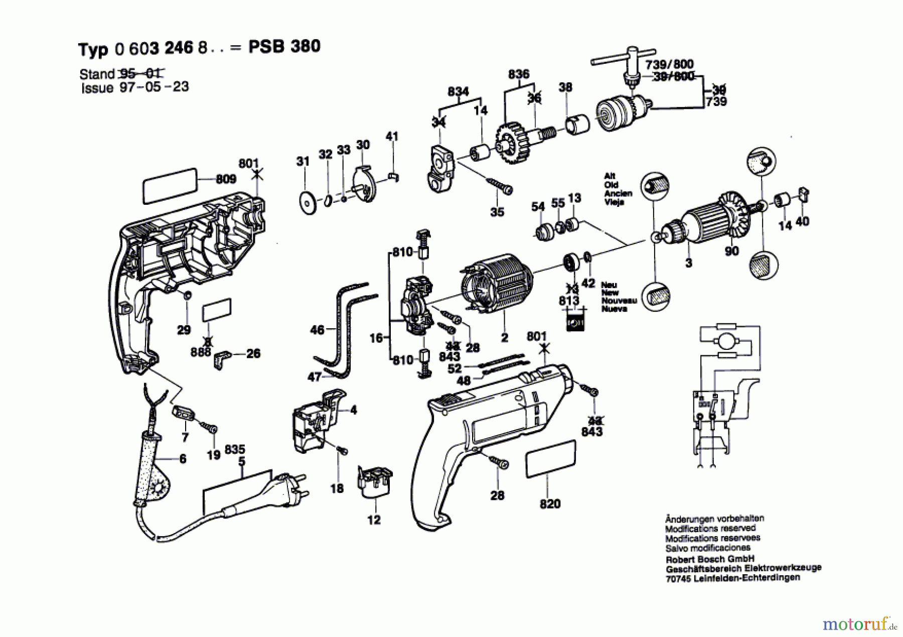  Bosch Werkzeug Schlagbohrmaschine PSB 380 Seite 1