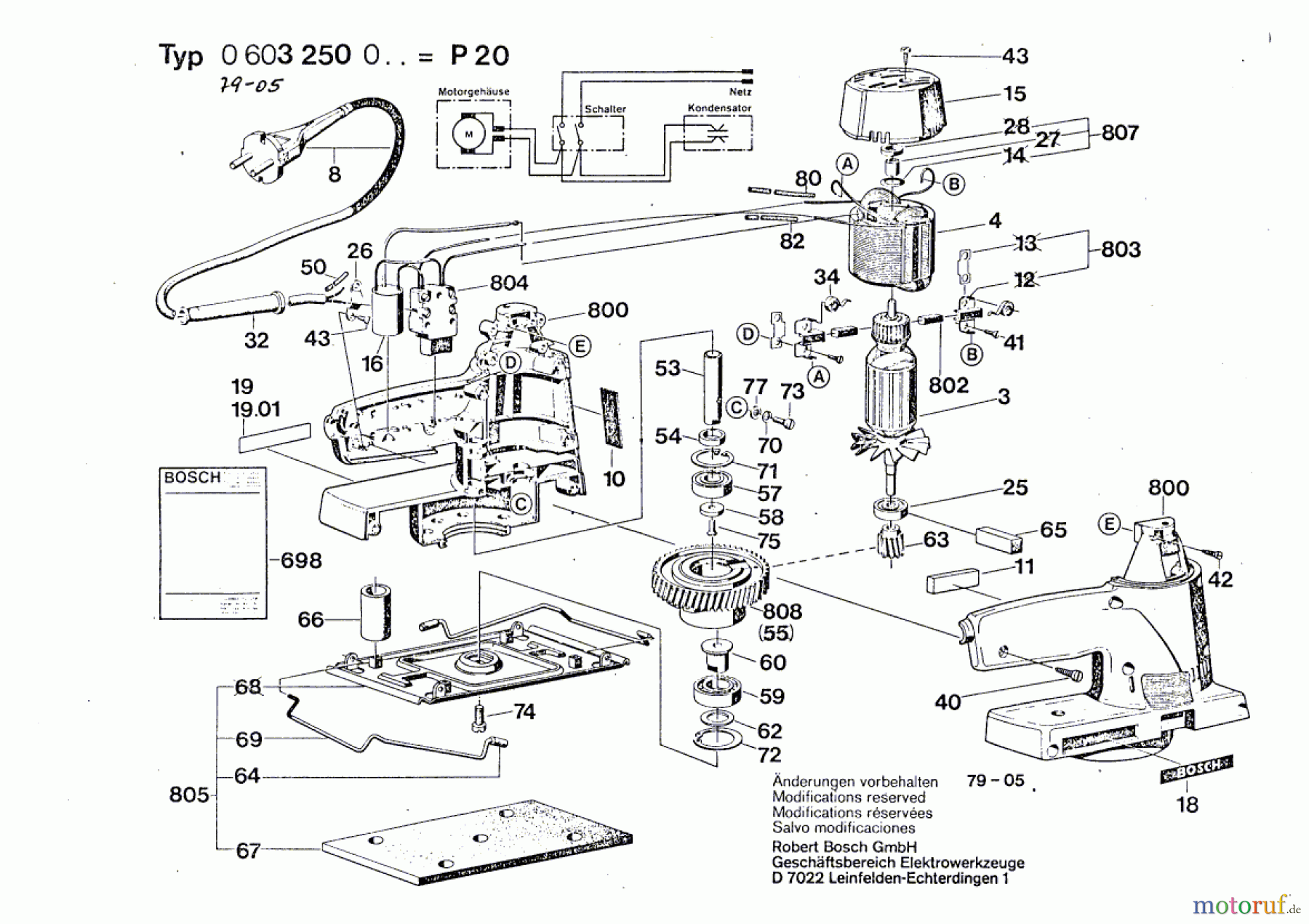  Bosch Werkzeug Schwingschleifer P 20 Seite 1