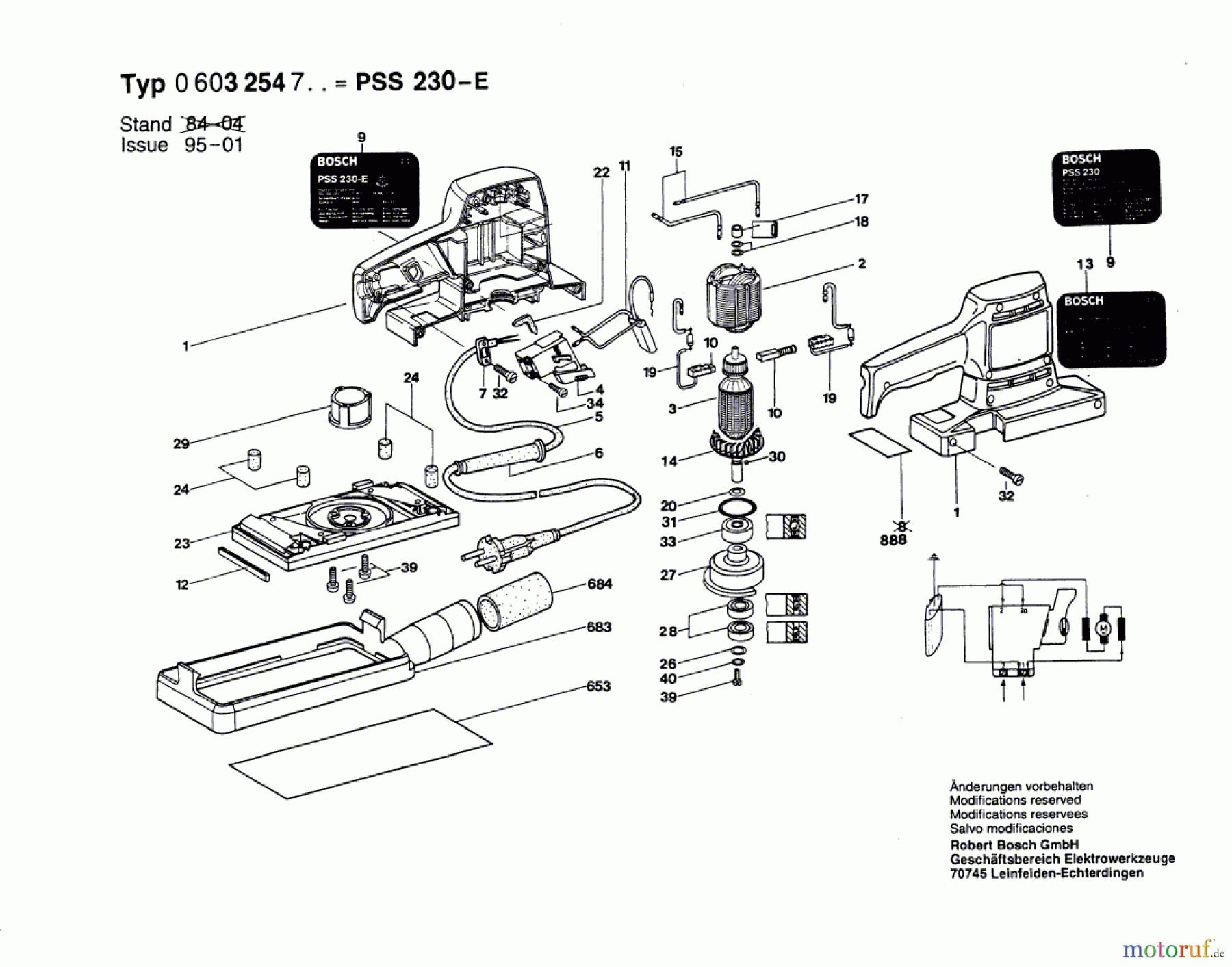  Bosch Werkzeug Schwingschleifer PSS 230 E Seite 1