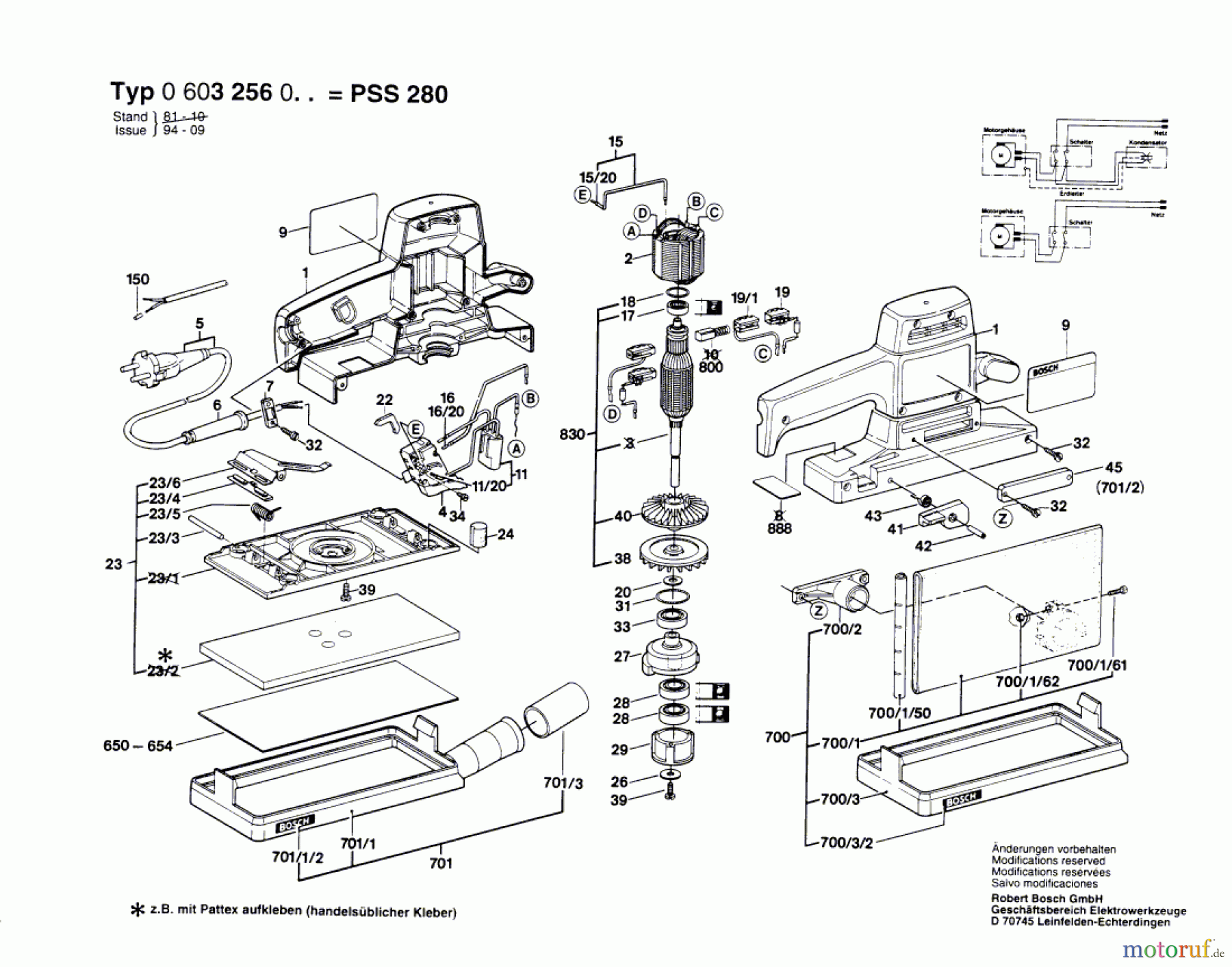  Bosch Werkzeug Schwingschleifer PSS 280 Seite 1
