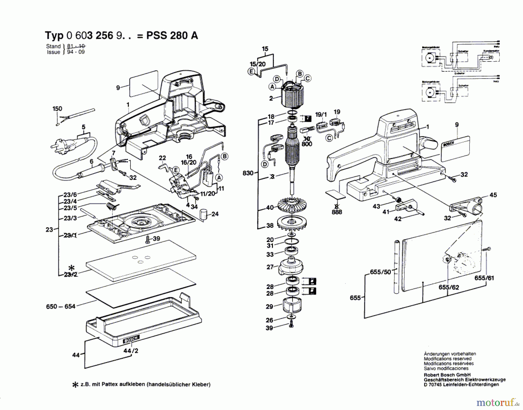  Bosch Werkzeug Schwingschleifer PSS 280 A Seite 1