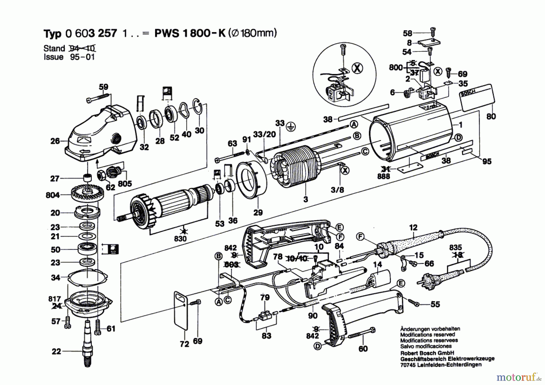  Bosch Werkzeug Hw-Winkelschleifer PWS 1800-K Seite 1
