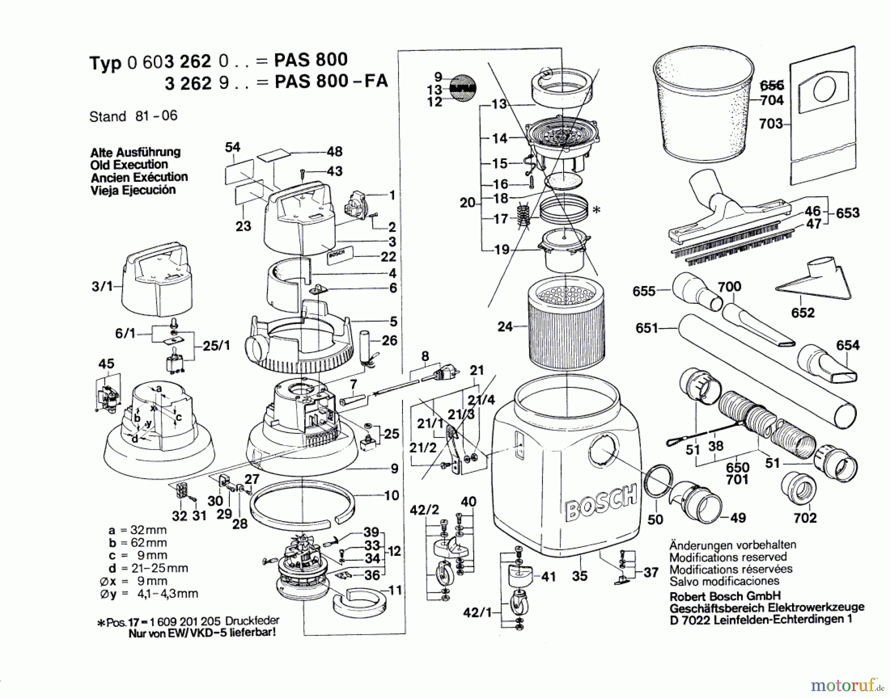  Bosch Werkzeug Allzwecksauger PAS 800 FA Seite 2