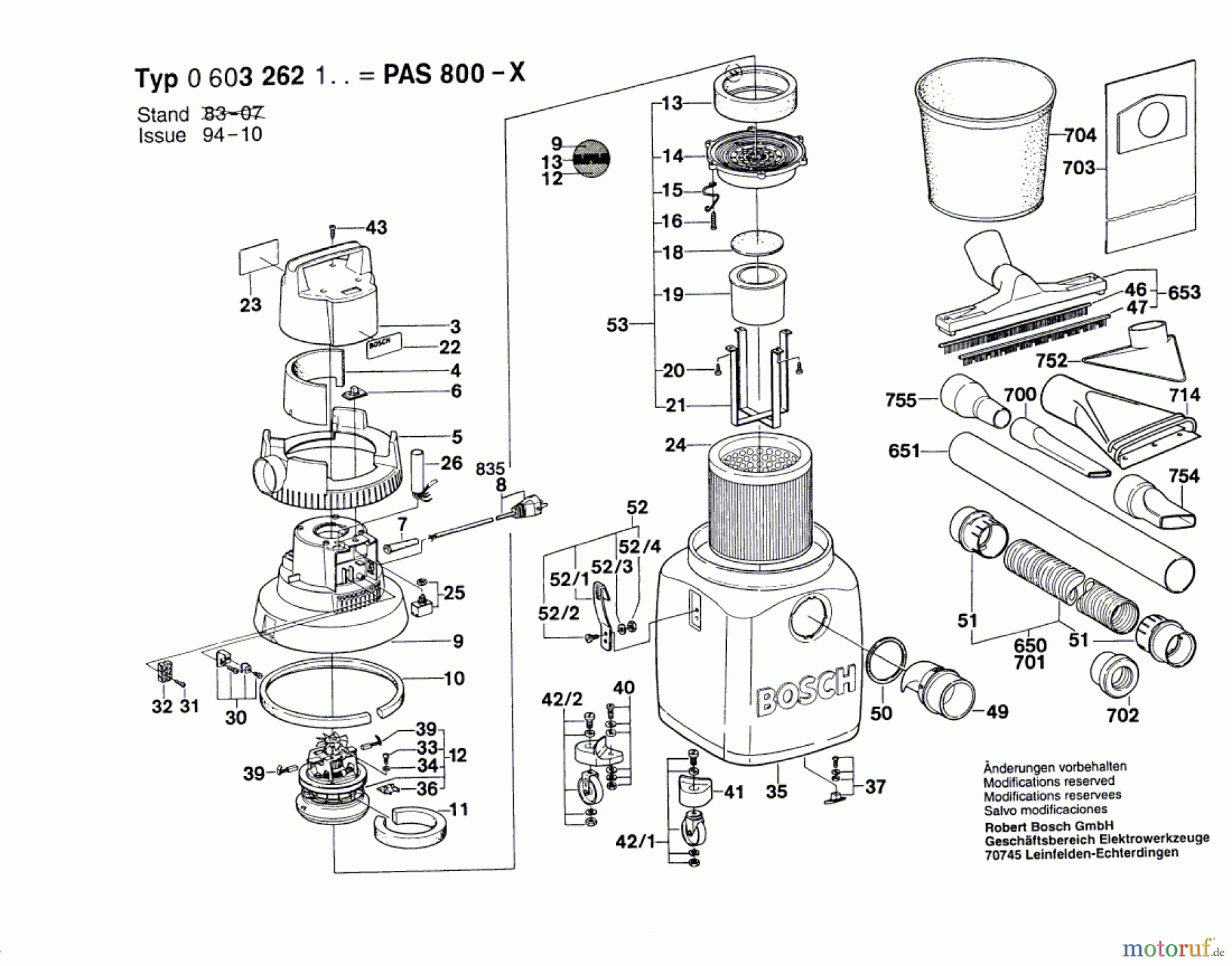  Bosch Werkzeug Gw-Allzwecksauger PAS 800-X Seite 1