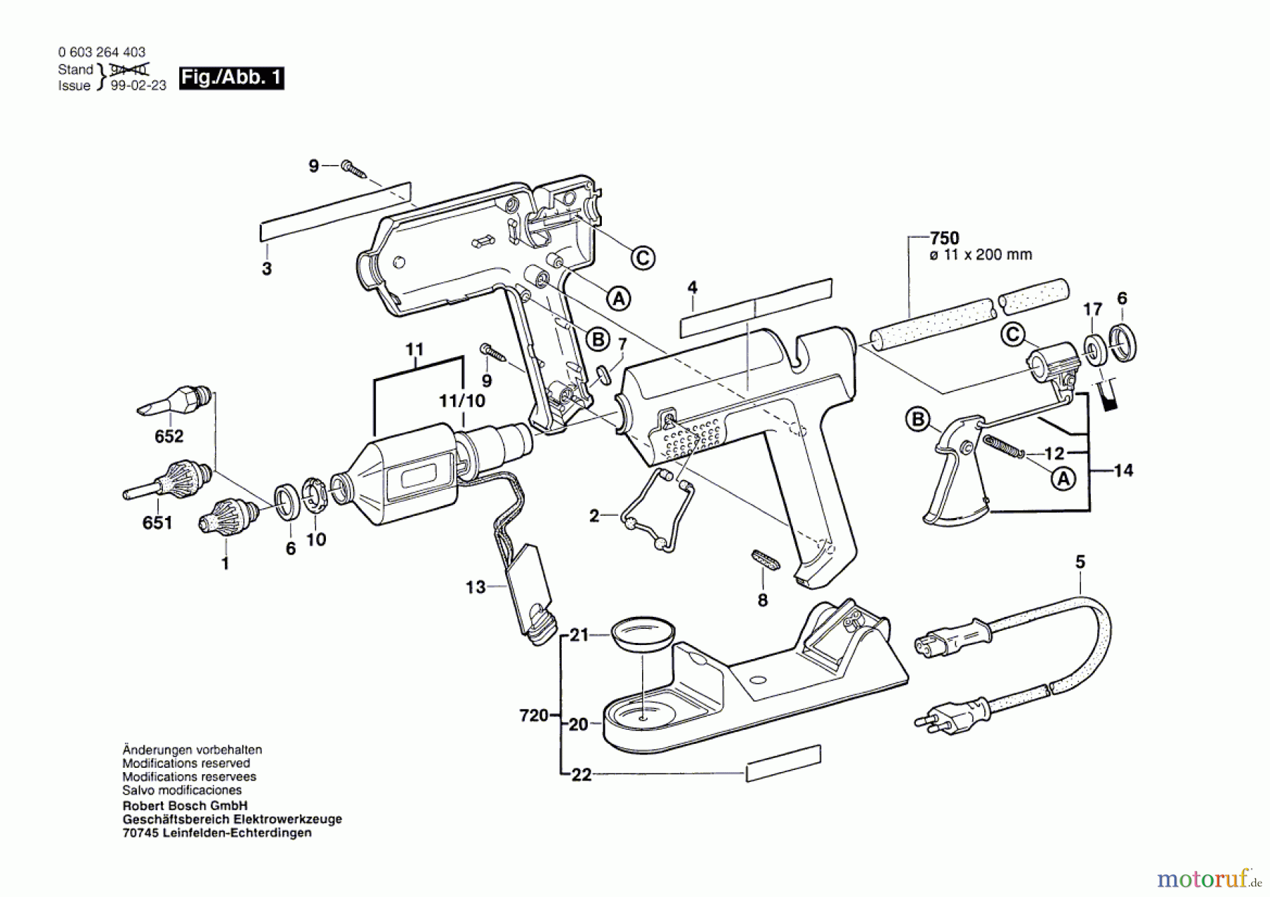  Bosch Werkzeug Klebepistole PKP 30 LE Seite 1