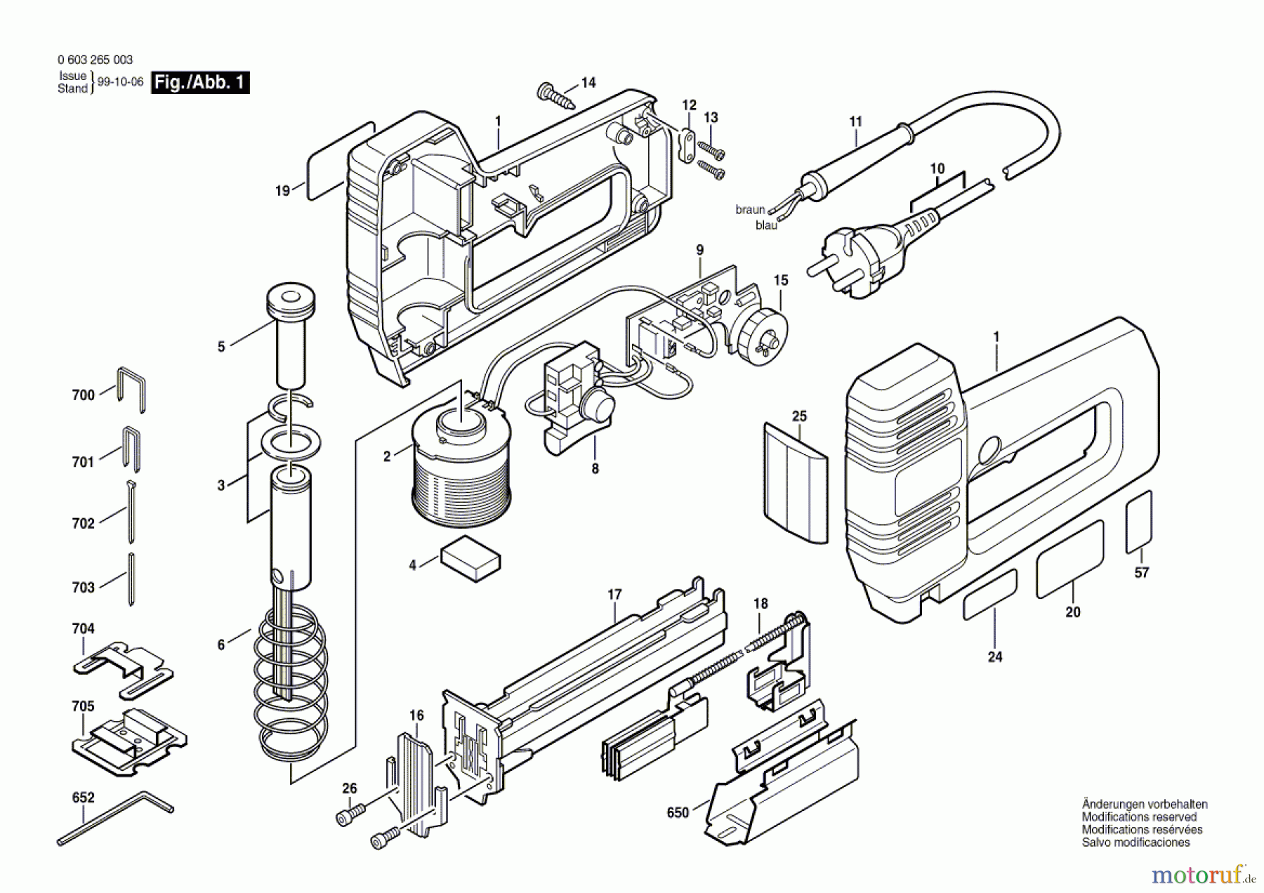  Bosch Werkzeug Tacker PTK 19 E Seite 1