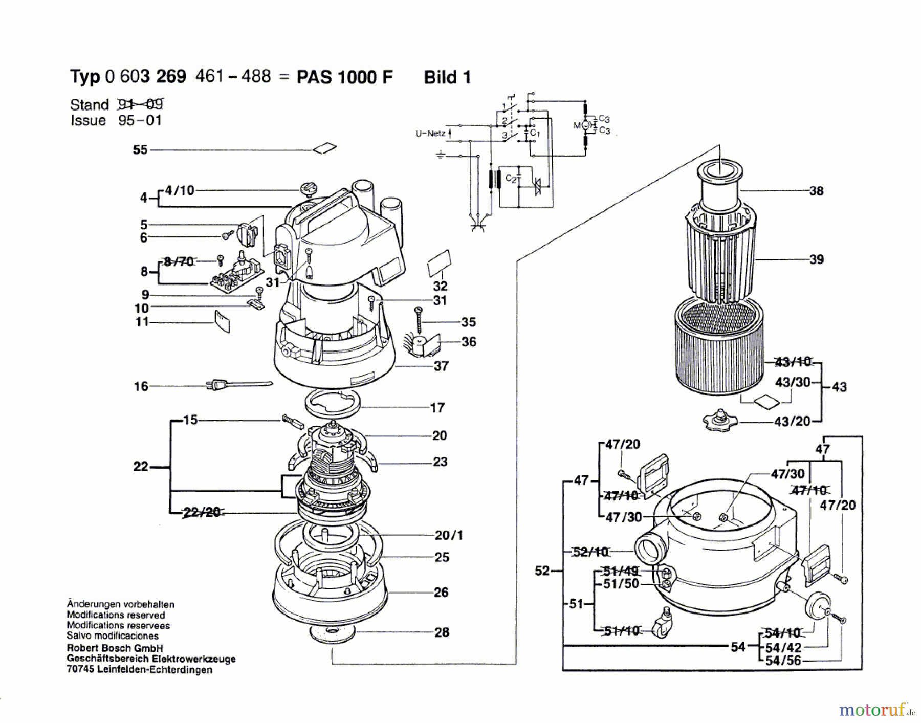  Bosch Werkzeug Allzwecksauger PAS 1000 F Seite 1