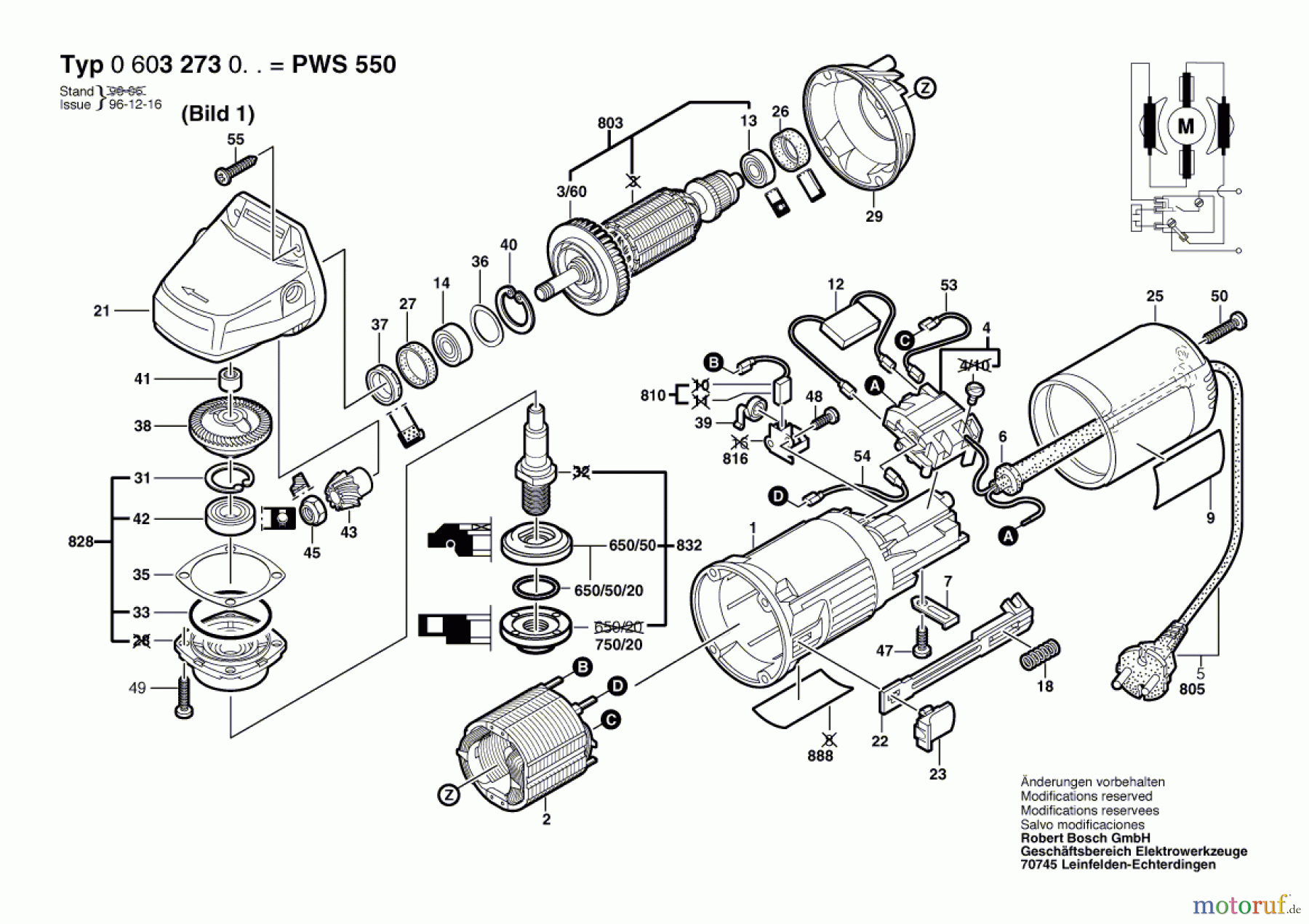 Bosch Werkzeug Hw-Winkelschleifer PWS 550 Seite 1