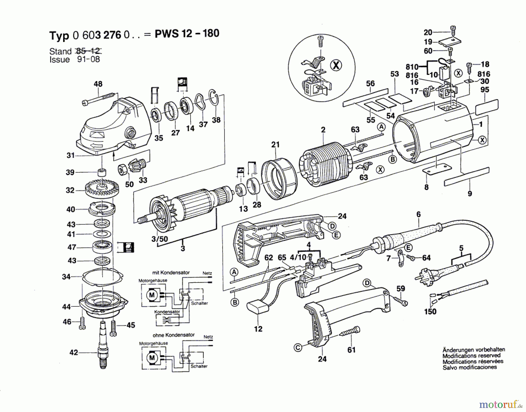  Bosch Werkzeug Hw-Winkelschleifer PWS 12-180 Seite 1