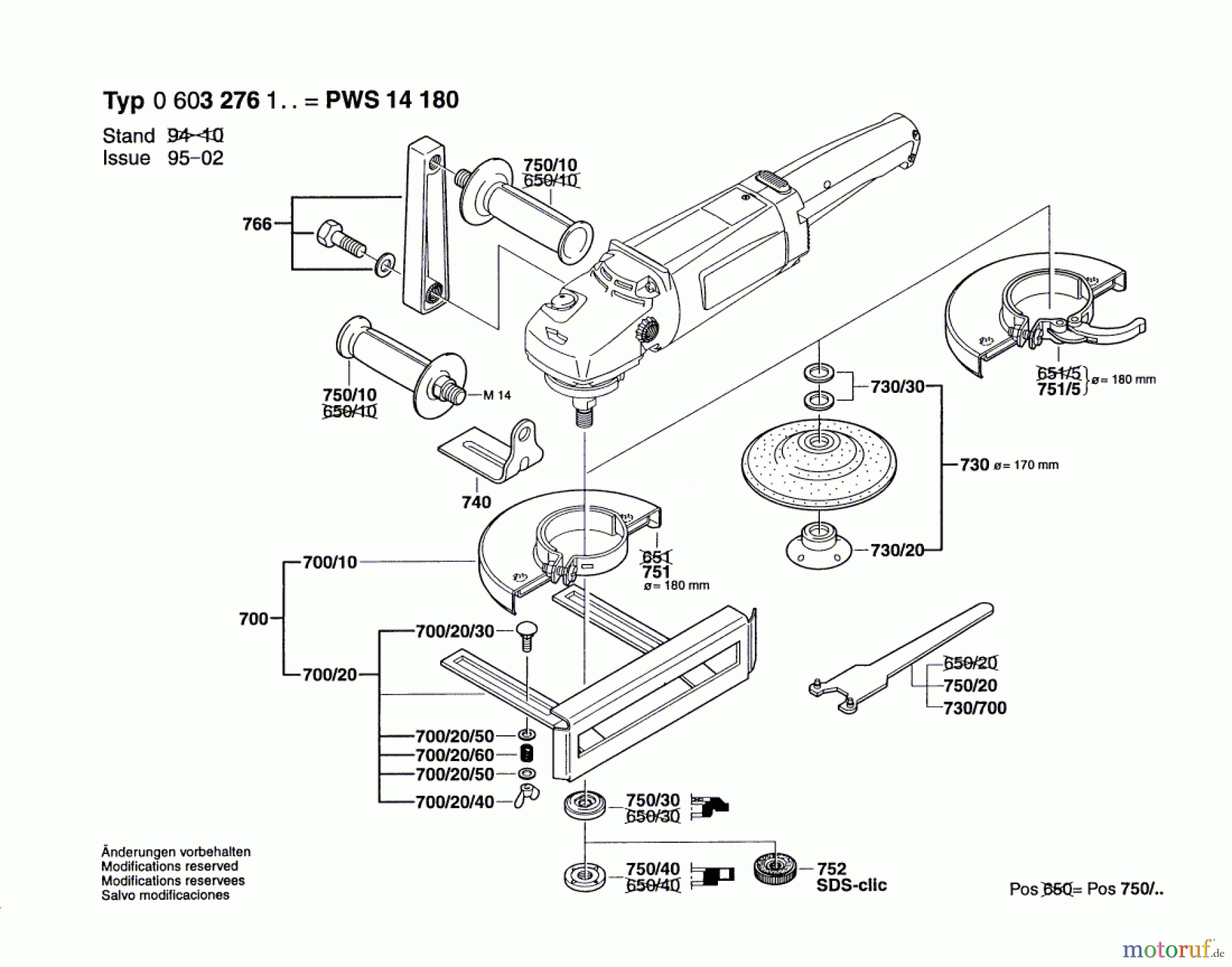  Bosch Werkzeug Hw-Winkelschleifer PWS 14-180 Seite 2