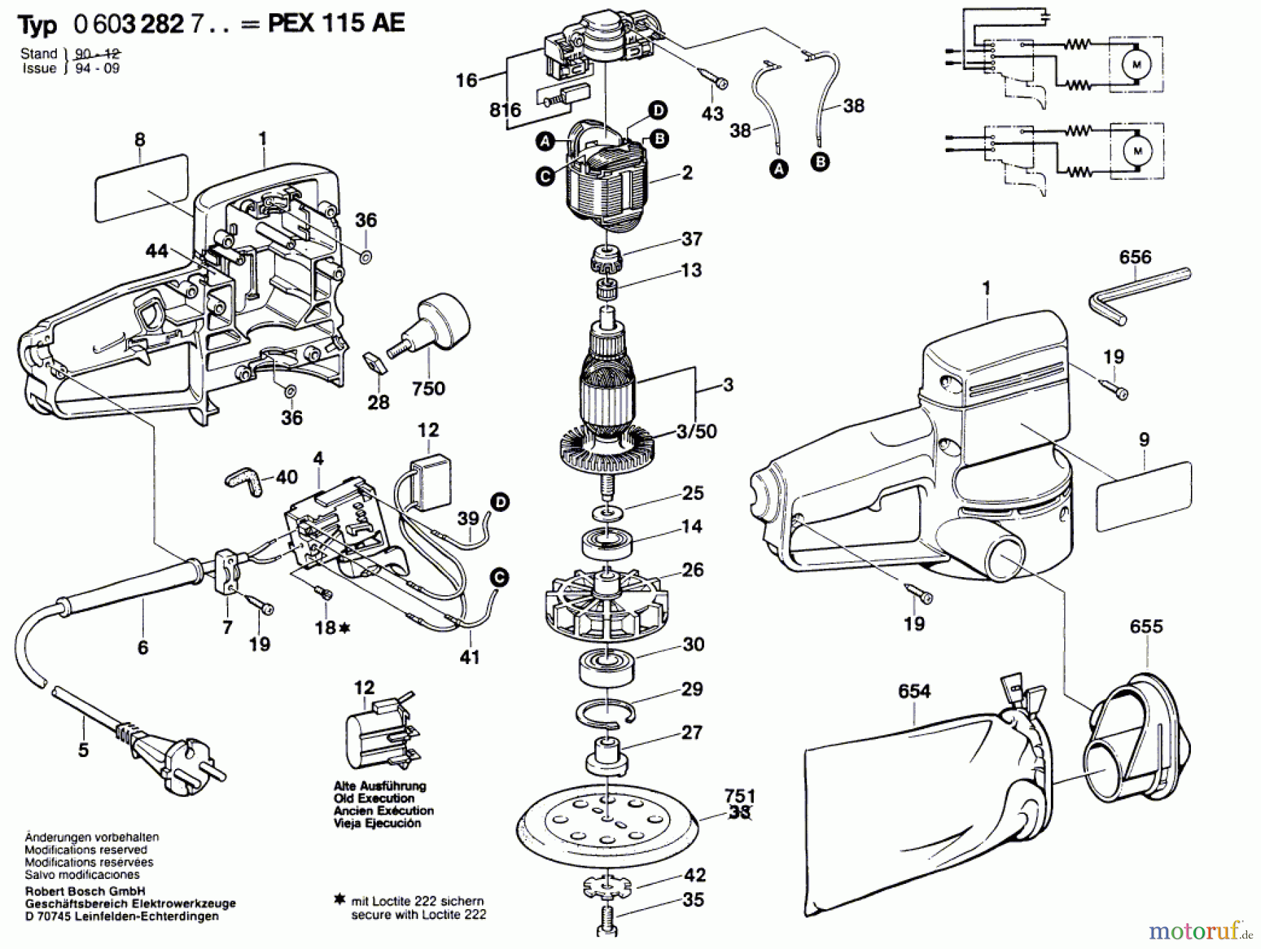  Bosch Werkzeug Exzenterschleifer PEX 115 AE Seite 1