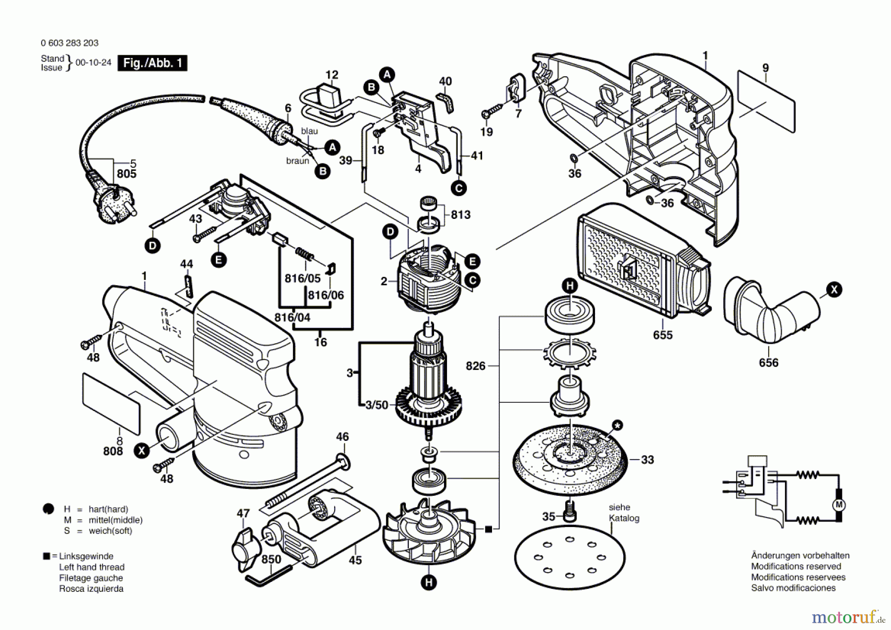  Bosch Werkzeug Exzenterschleifer PEX 125 A-1 Seite 1