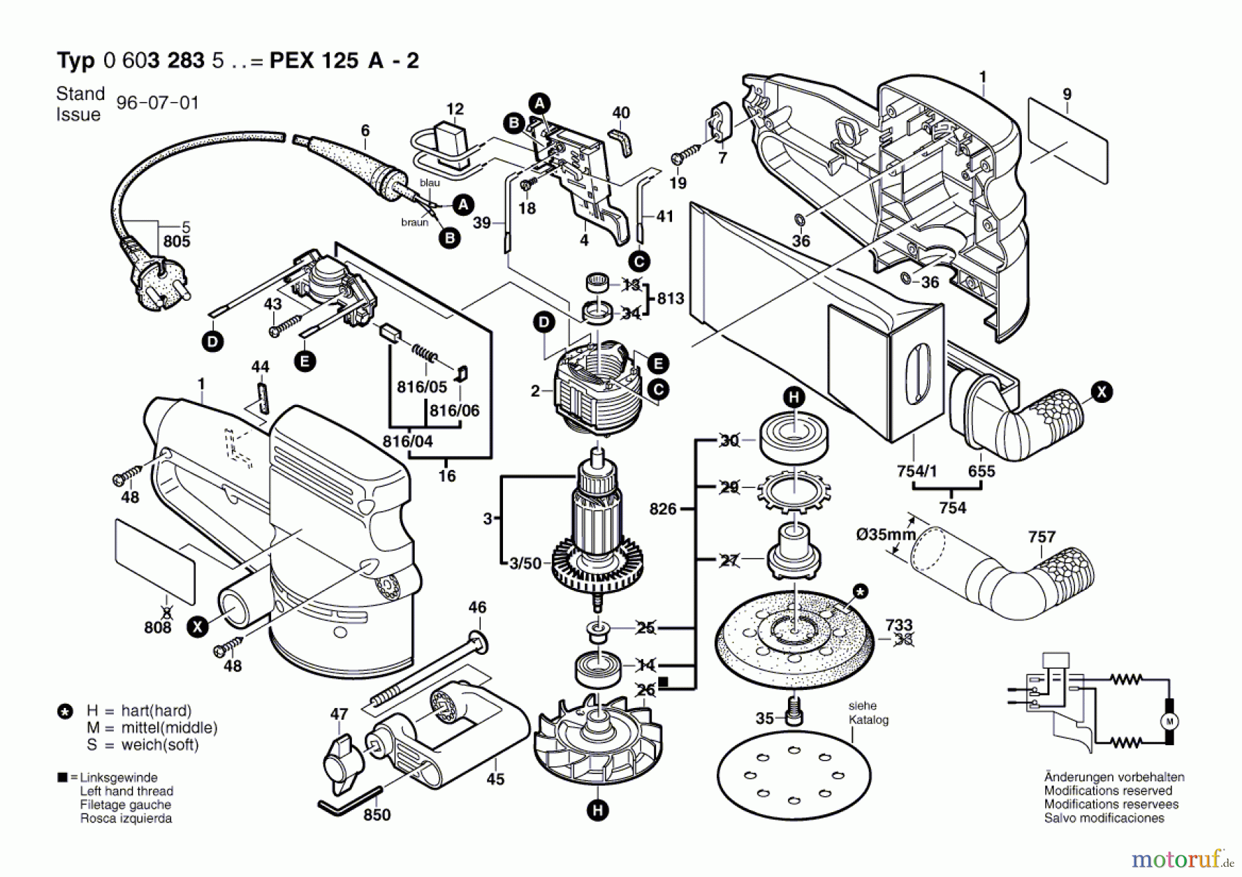  Bosch Werkzeug Exzenterschleifer PEX 125 A-2 Seite 1