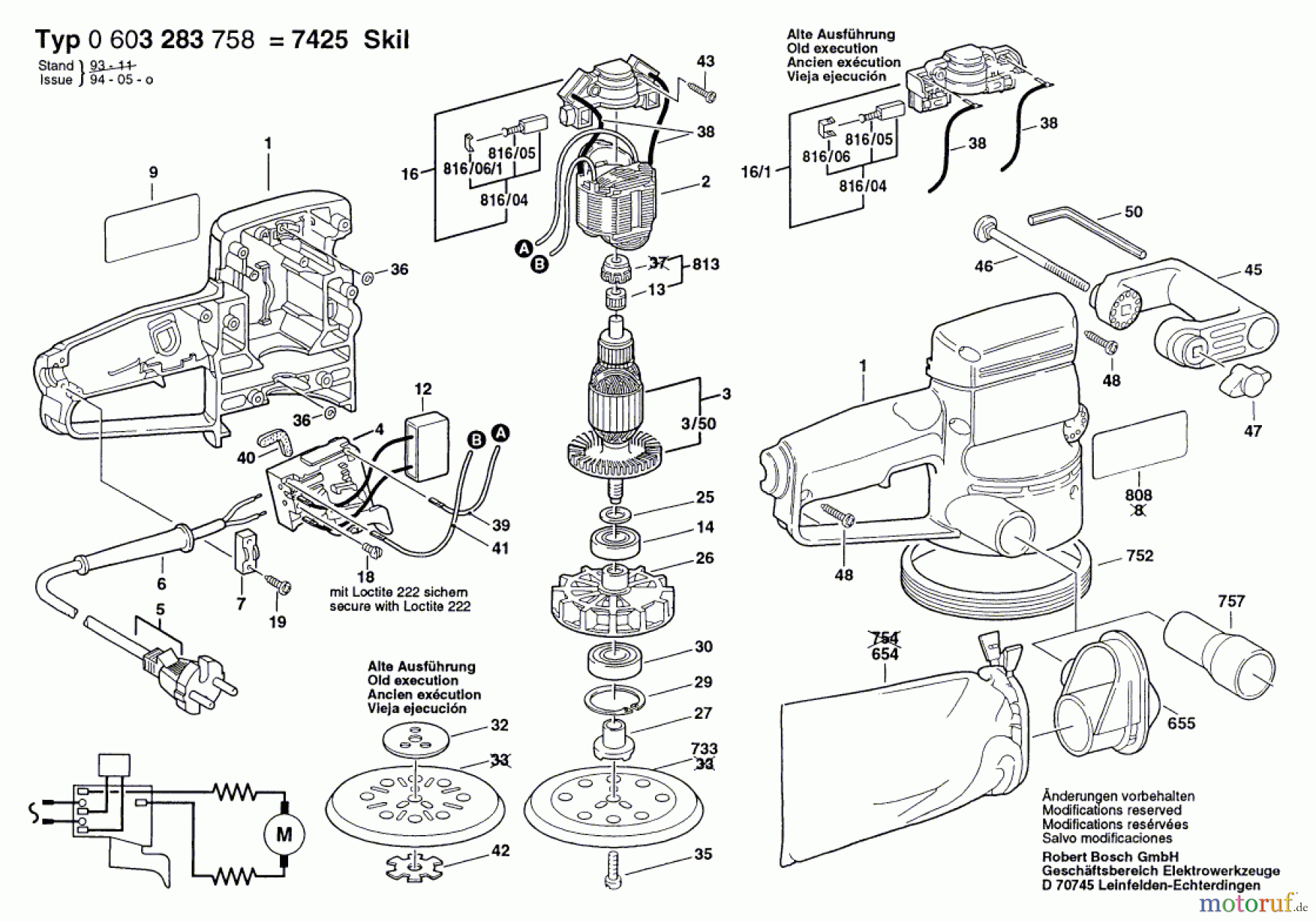  Bosch Werkzeug Exzenterschleifer PEX 125 AE Seite 1