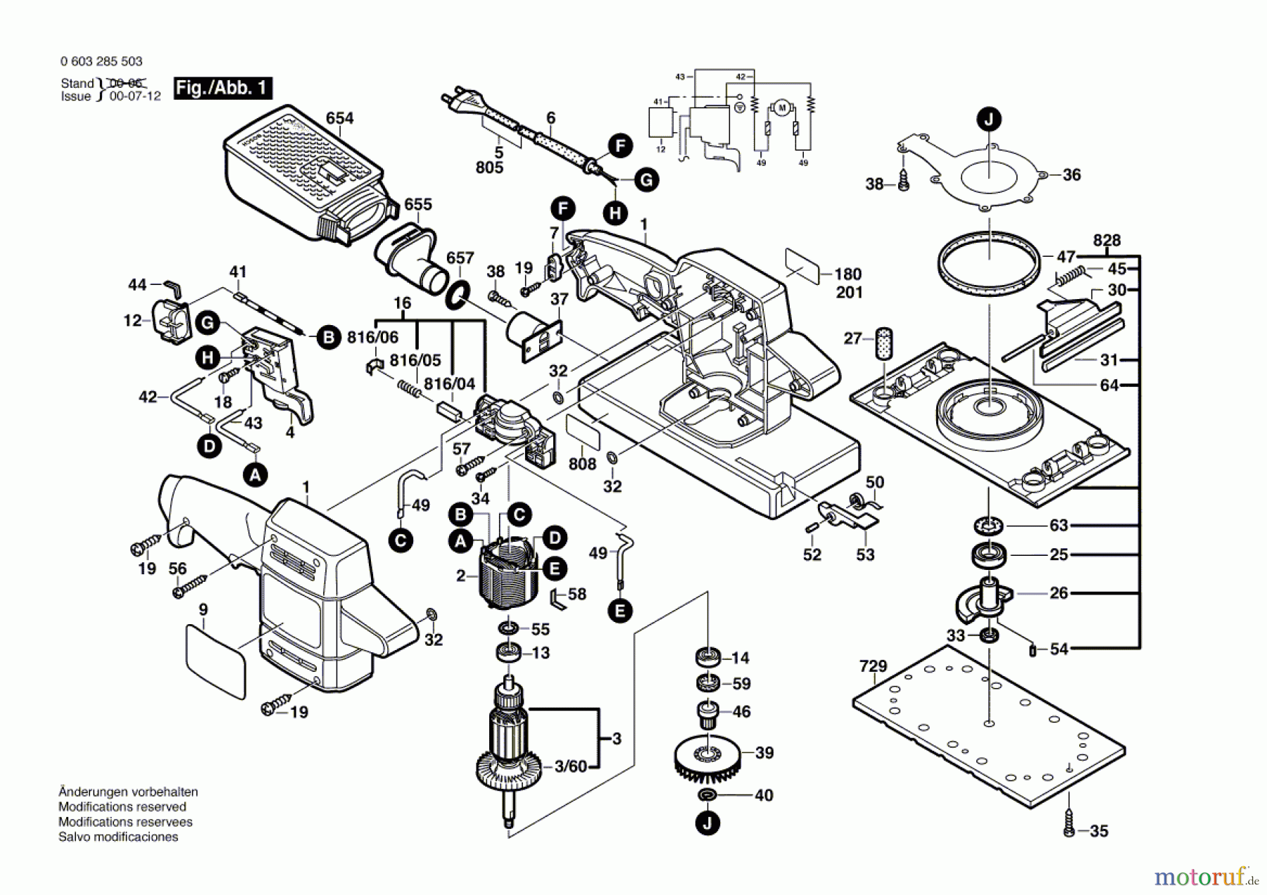  Bosch Werkzeug Schwingschleifer PSS 28 AE Seite 1