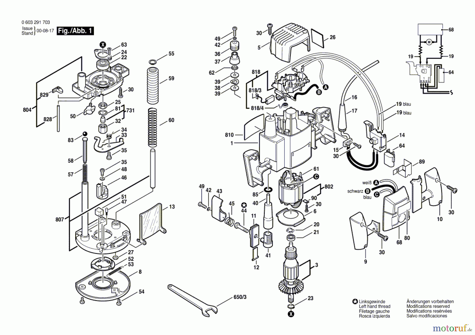  Bosch Werkzeug Gw-Oberfräse POF 800 ACE Seite 1