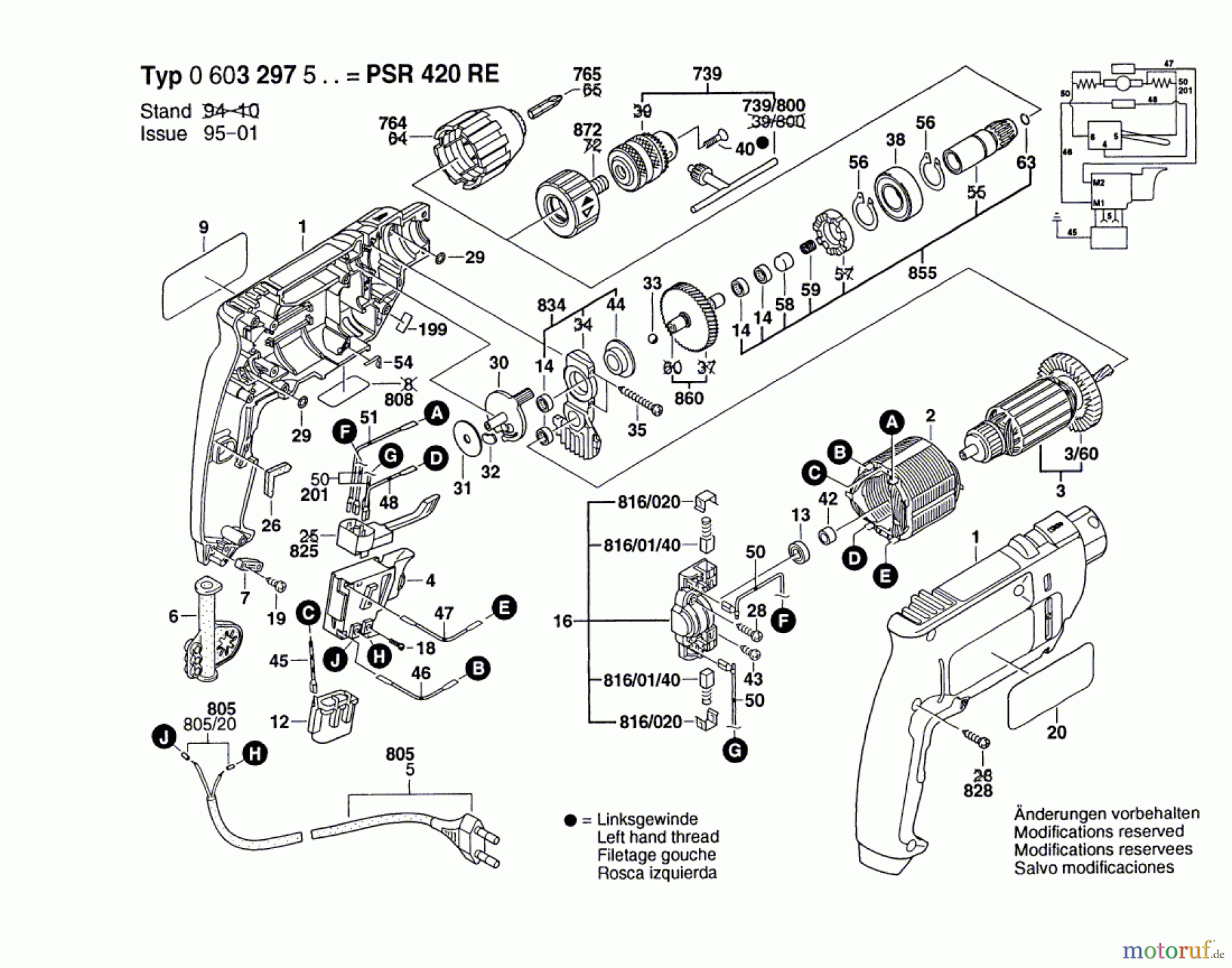  Bosch Werkzeug Hw-Schrauber PSR 420 RE Seite 1
