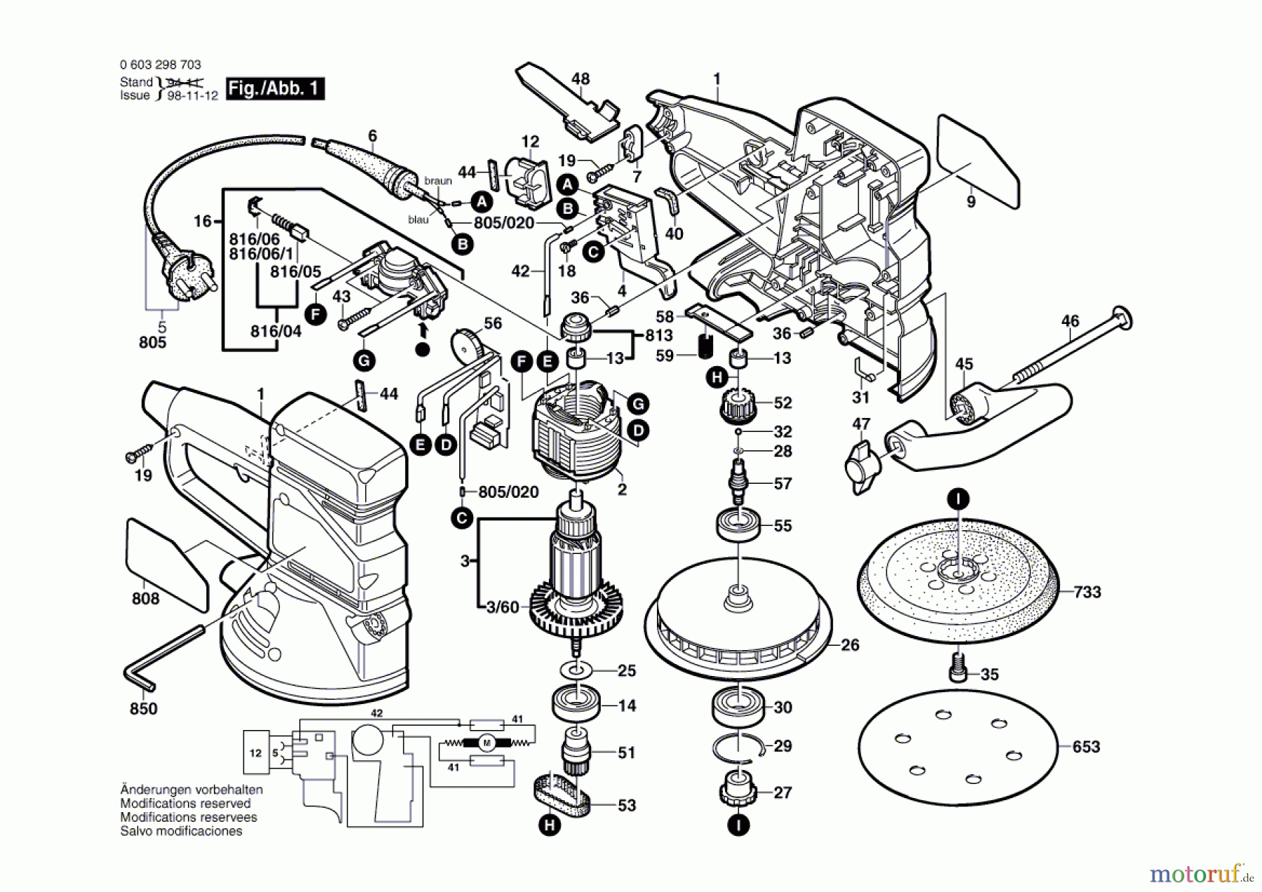  Bosch Werkzeug Exzenterschleifer PEX 15 AE Seite 1