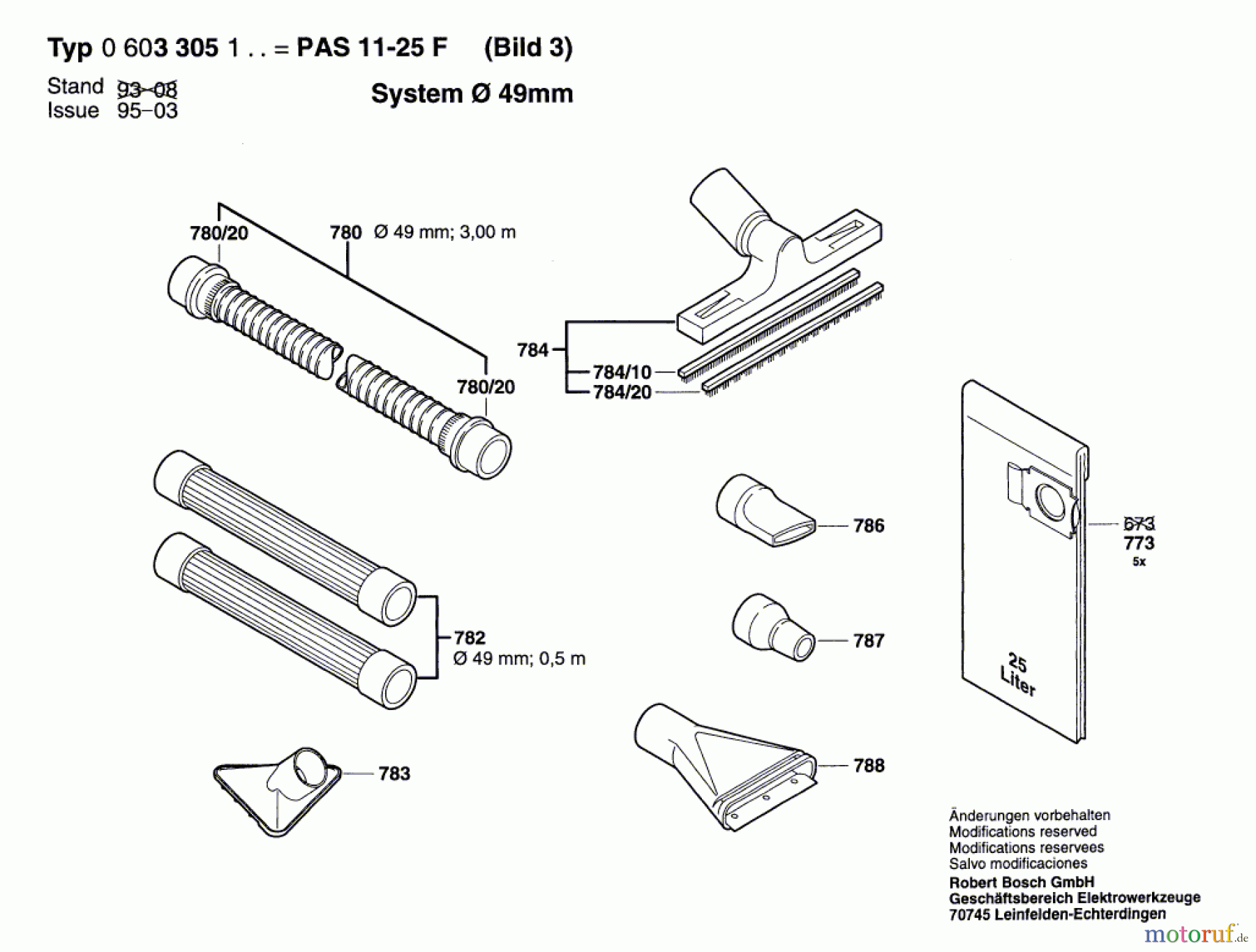  Bosch Werkzeug Allzwecksauger PAS 10-25 F Seite 3