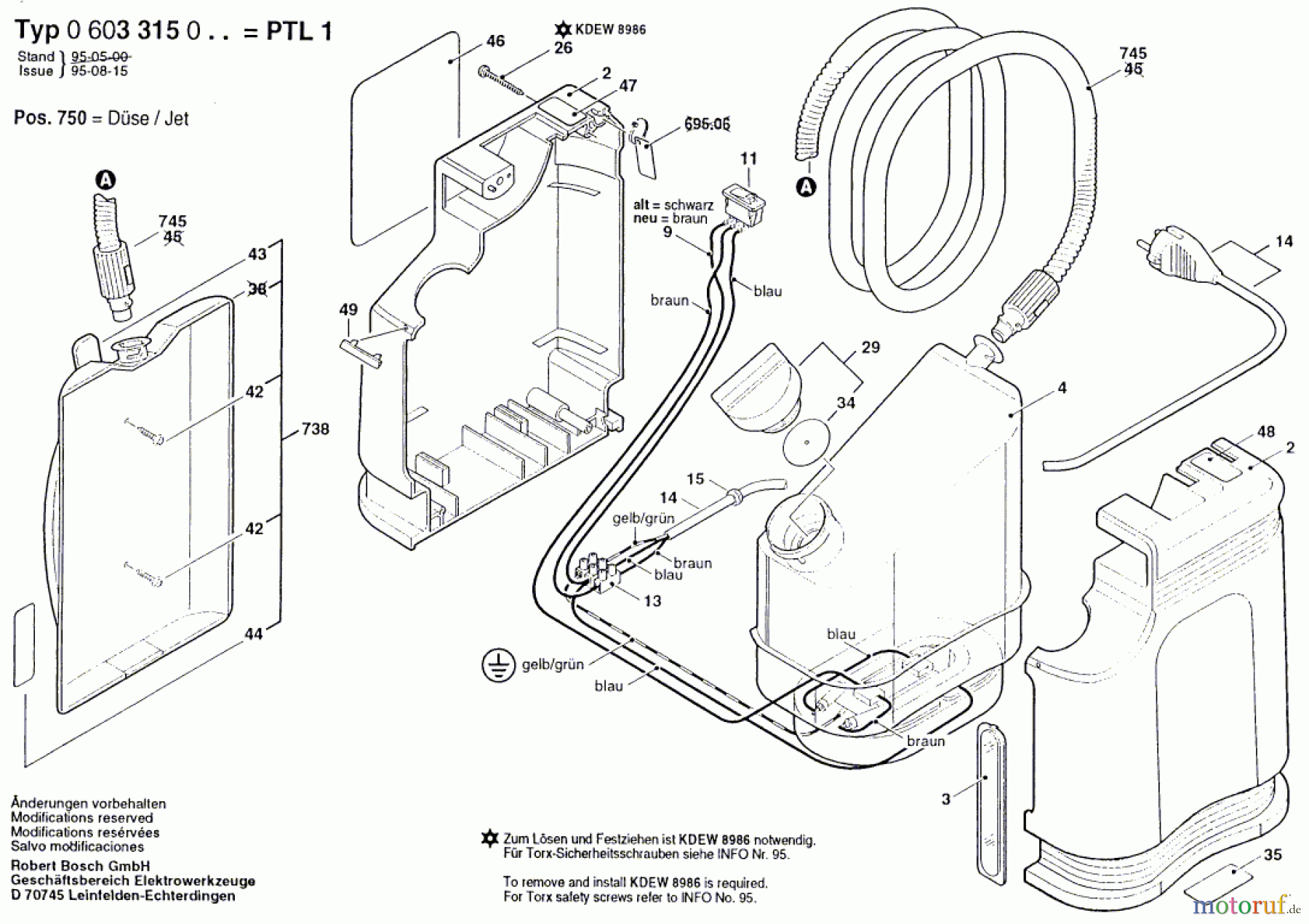  Bosch Werkzeug Tapetenablösegerät PTL 1 Seite 1