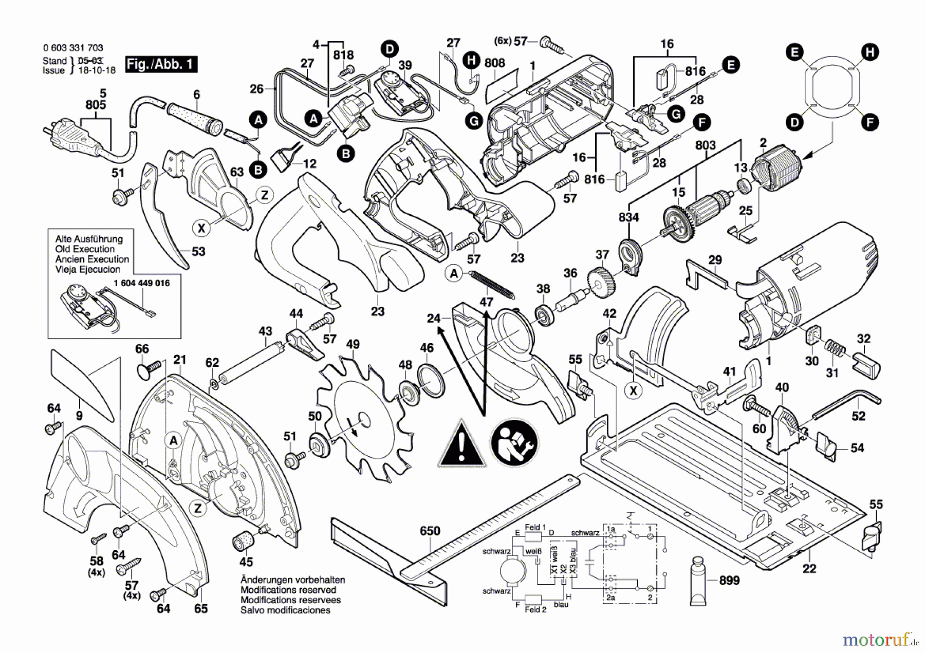  Bosch Werkzeug Handkreissäge PKS 66 CE Seite 1