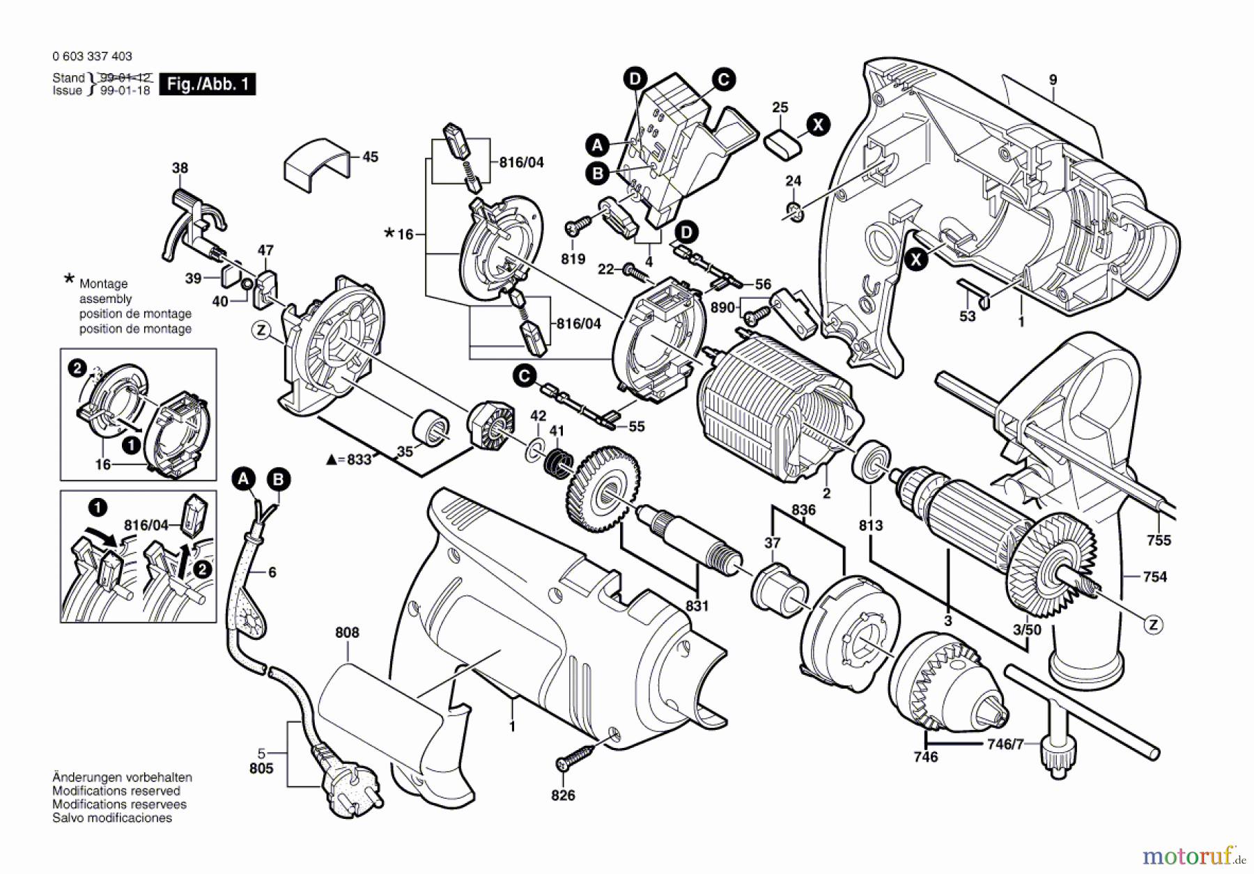  Bosch Werkzeug Schlagbohrmaschine PSB 450-2 Seite 1