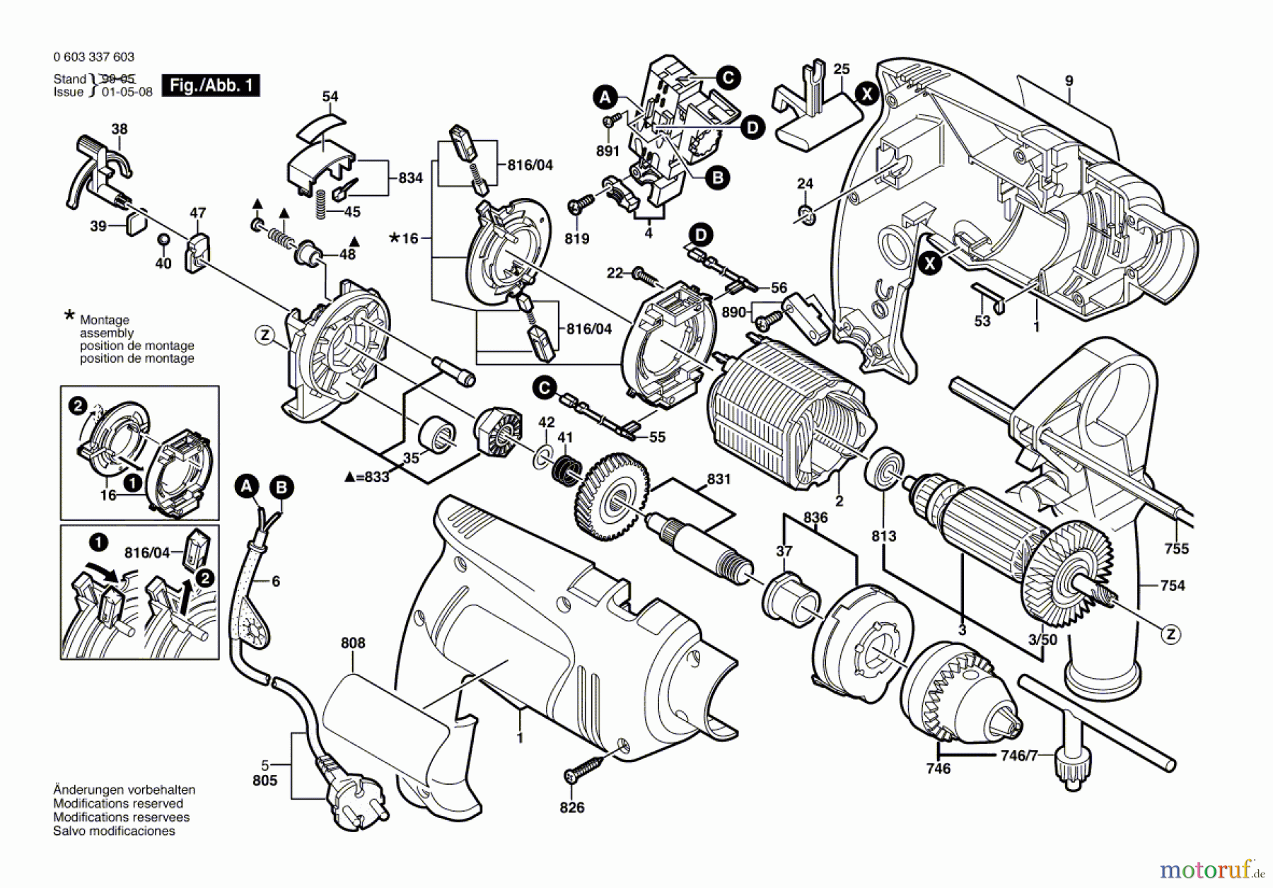  Bosch Werkzeug Schlagbohrmaschine PSB 13 RE Seite 1