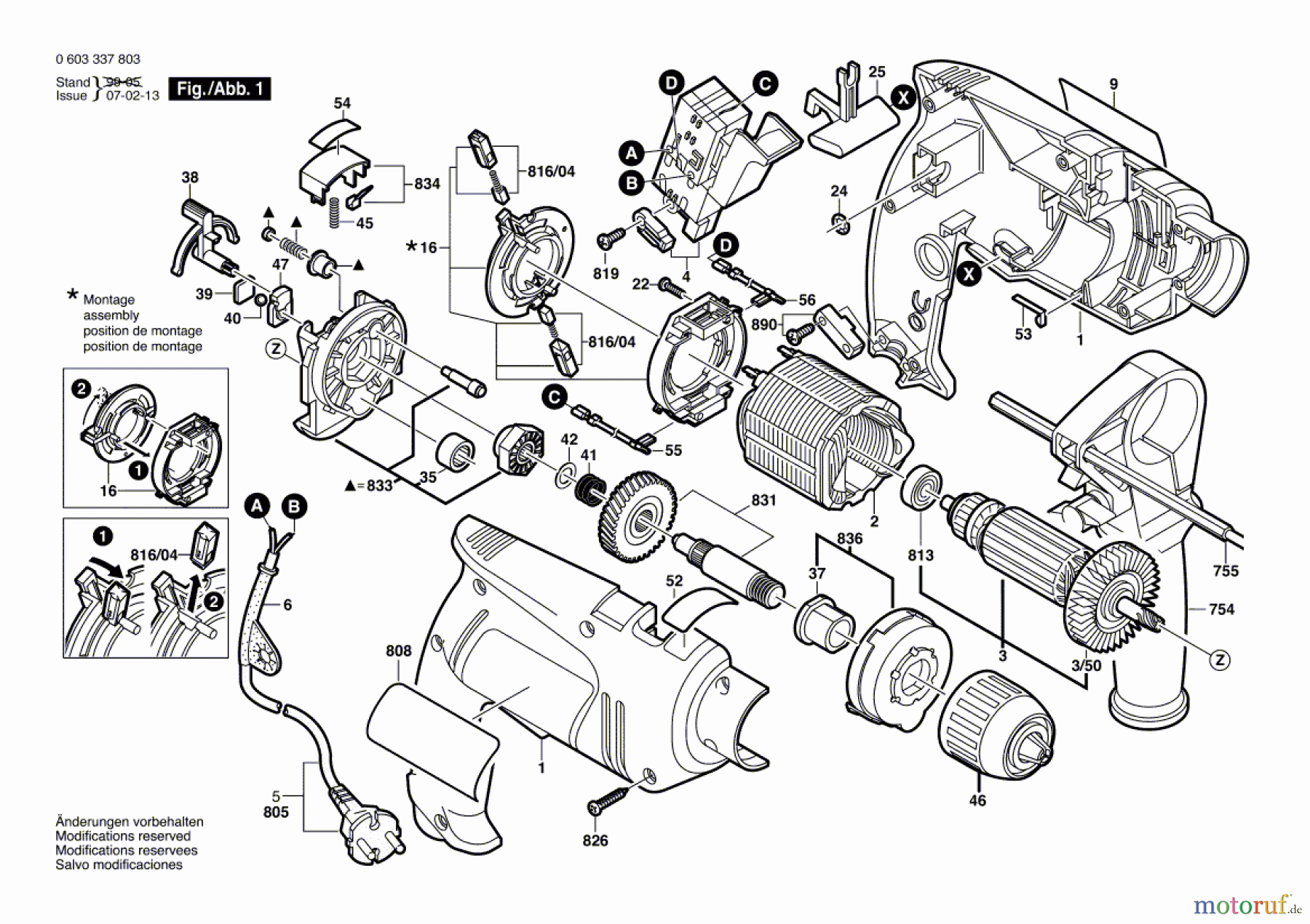  Bosch Werkzeug Schlagbohrmaschine PSB 450 RE Seite 1