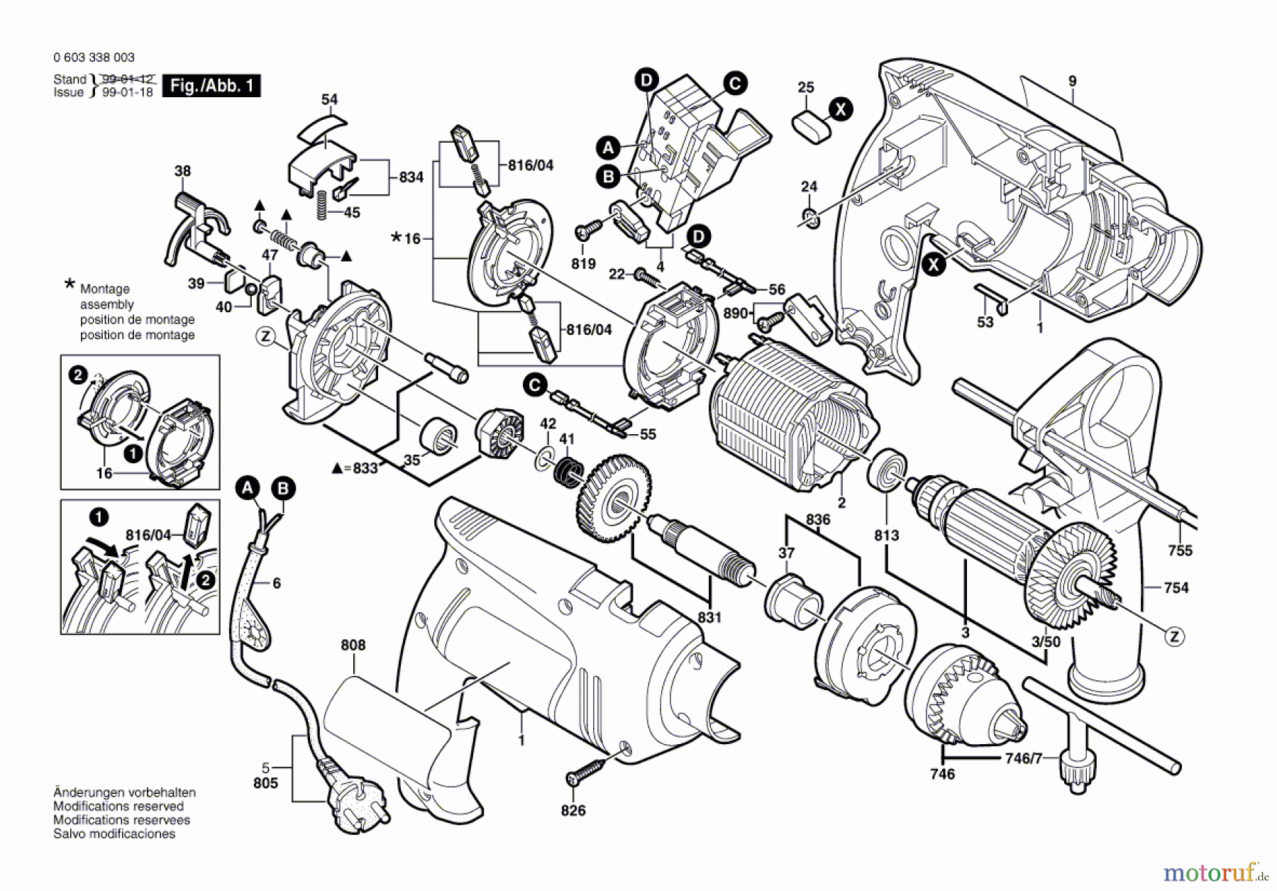  Bosch Werkzeug Schlagbohrmaschine PSB 600-2 Seite 1