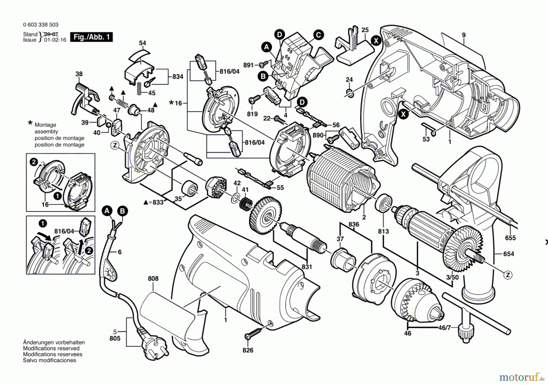  Bosch Werkzeug Schlagbohrmaschine PSB 570 RE Seite 1