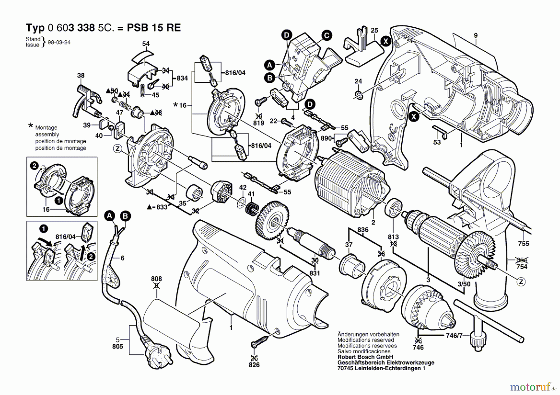  Bosch Werkzeug Schlagbohrmaschine PSB 15 RE Seite 1