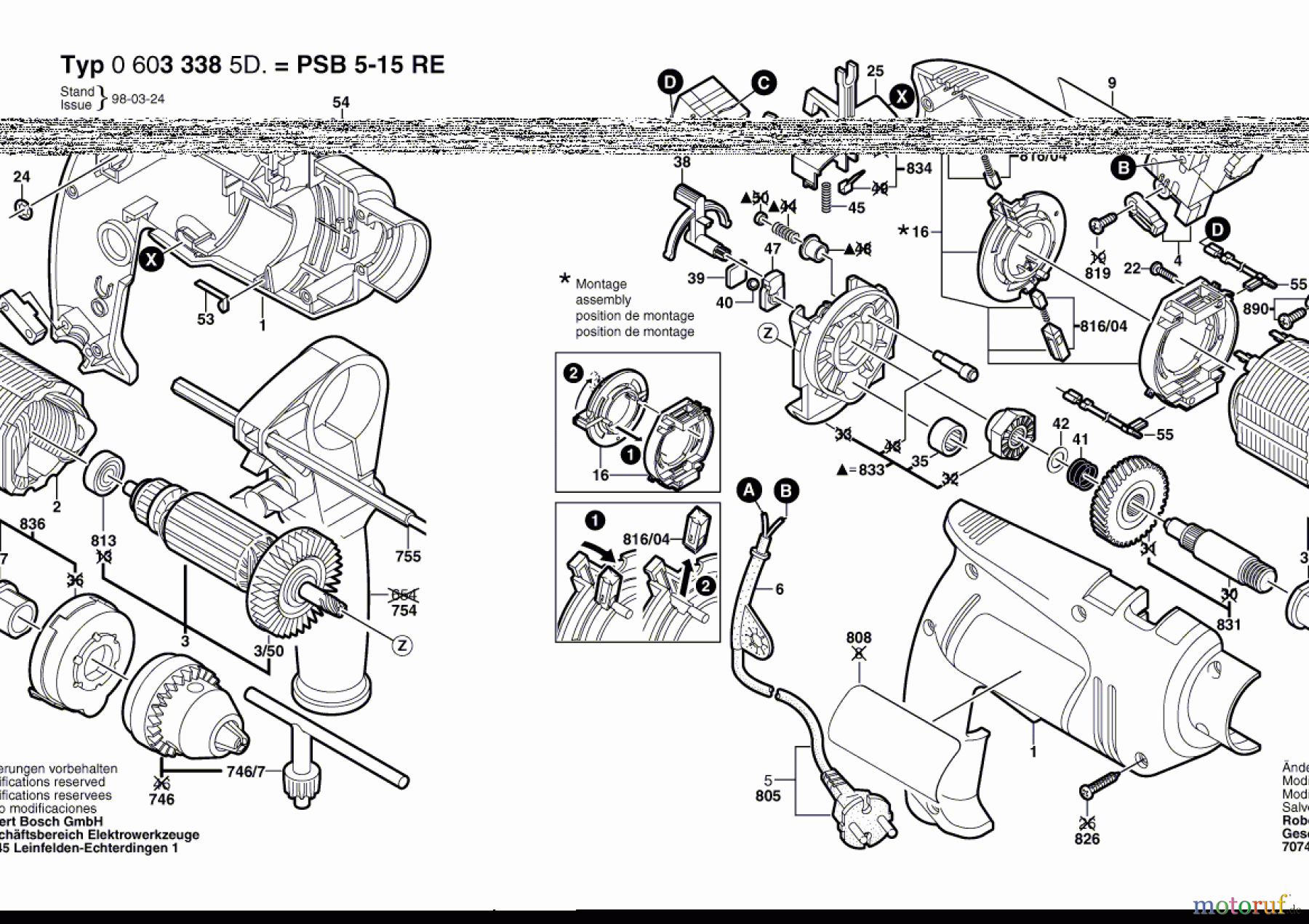  Bosch Werkzeug Schlagbohrmaschine PSB 5-15 RE Seite 1