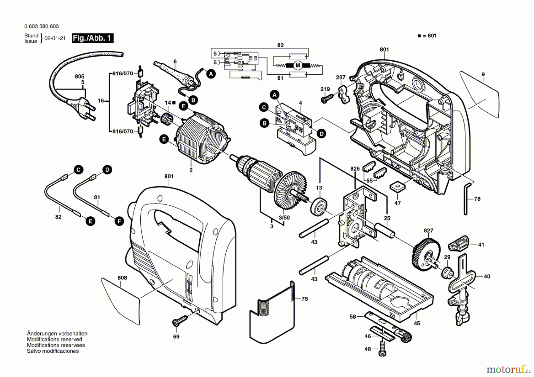  Bosch Werkzeug Stichsäge PST 650 E Seite 1
