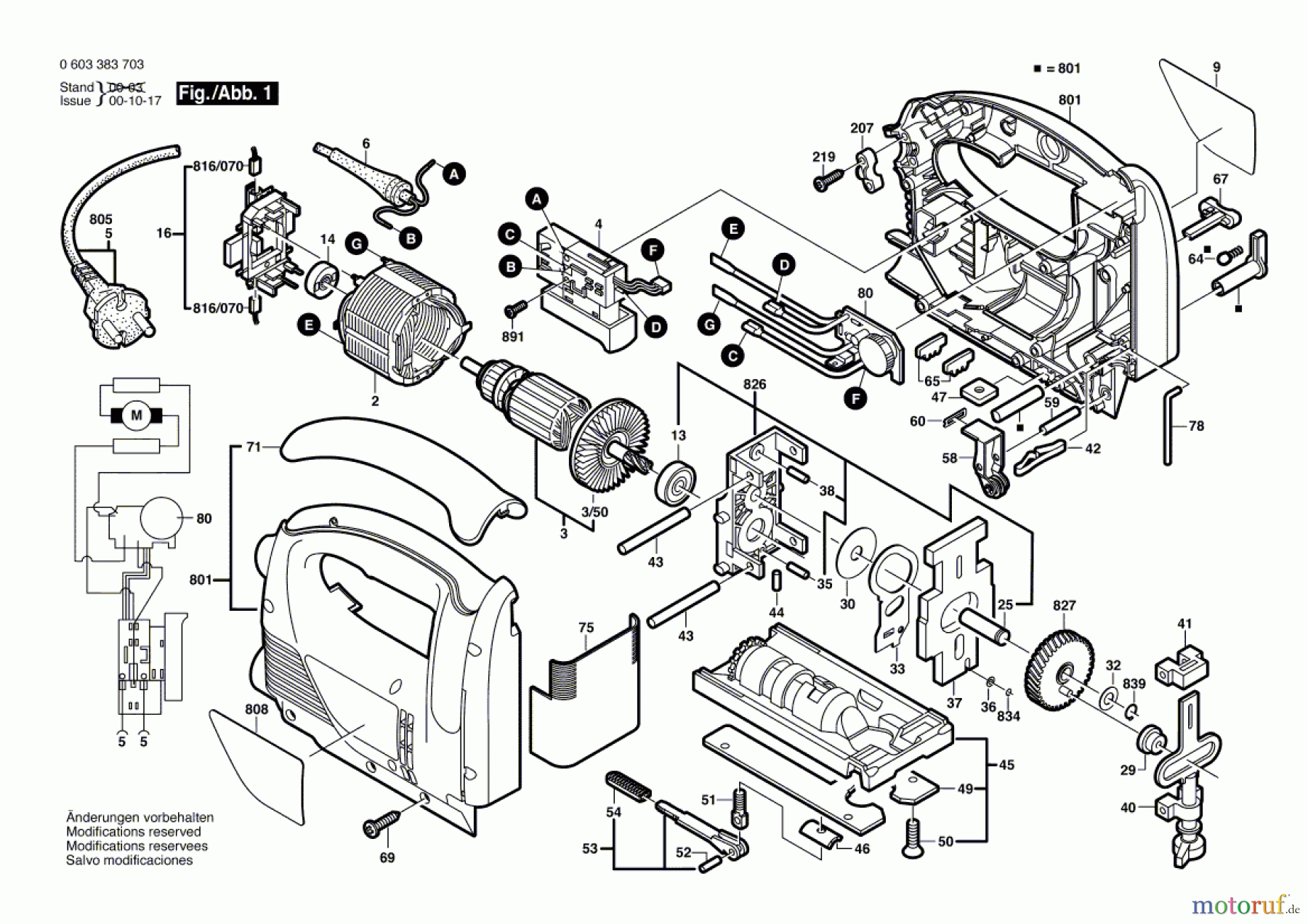  Bosch Werkzeug Stichsäge PST 850 PE Seite 1