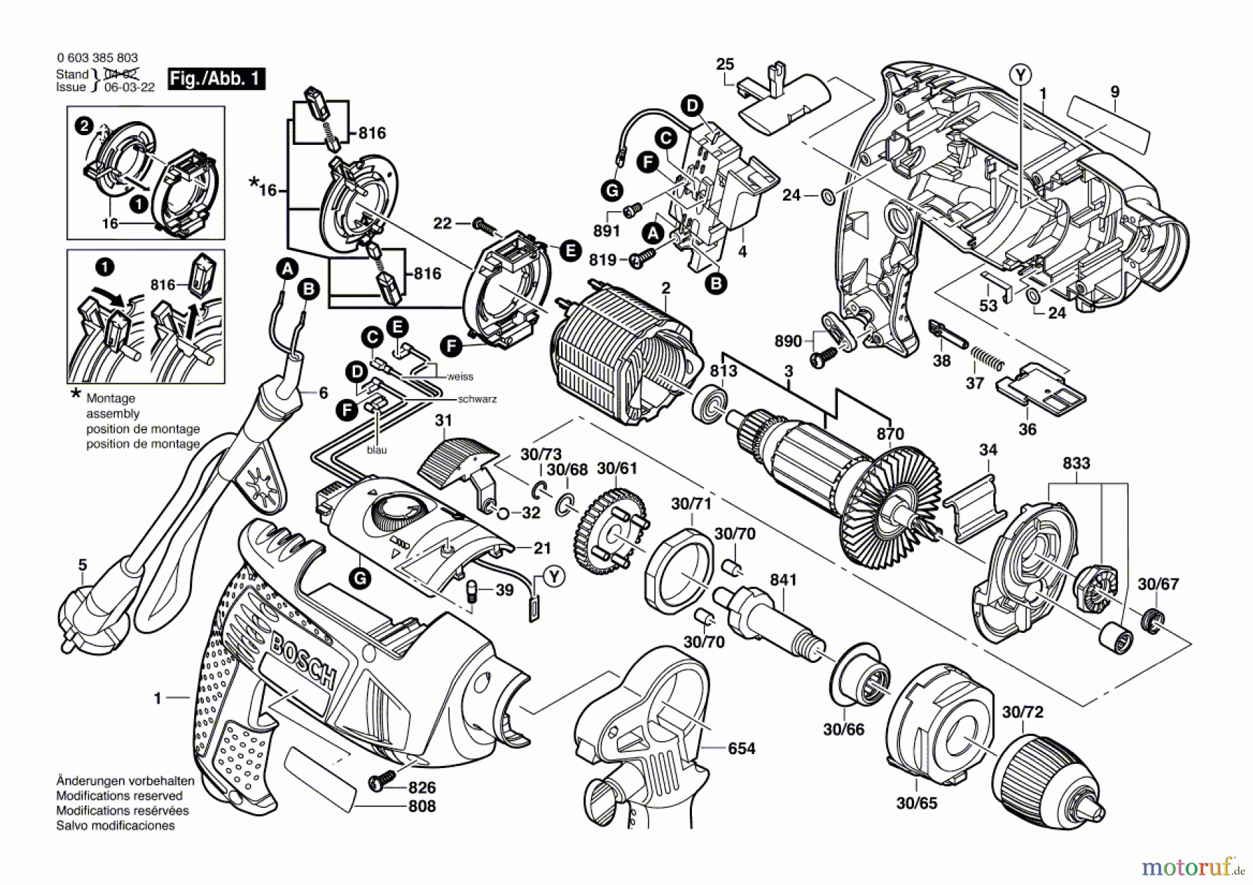  Bosch Werkzeug Schlagbohrmaschine PSB 1000 RCA Seite 1