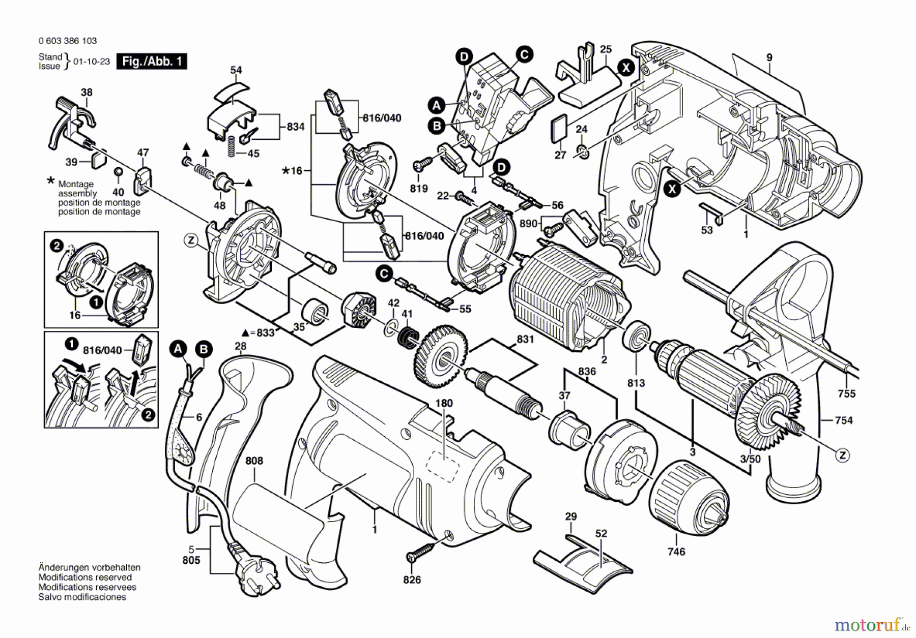  Bosch Werkzeug Schlagbohrmaschine PSB 650-2 Seite 1